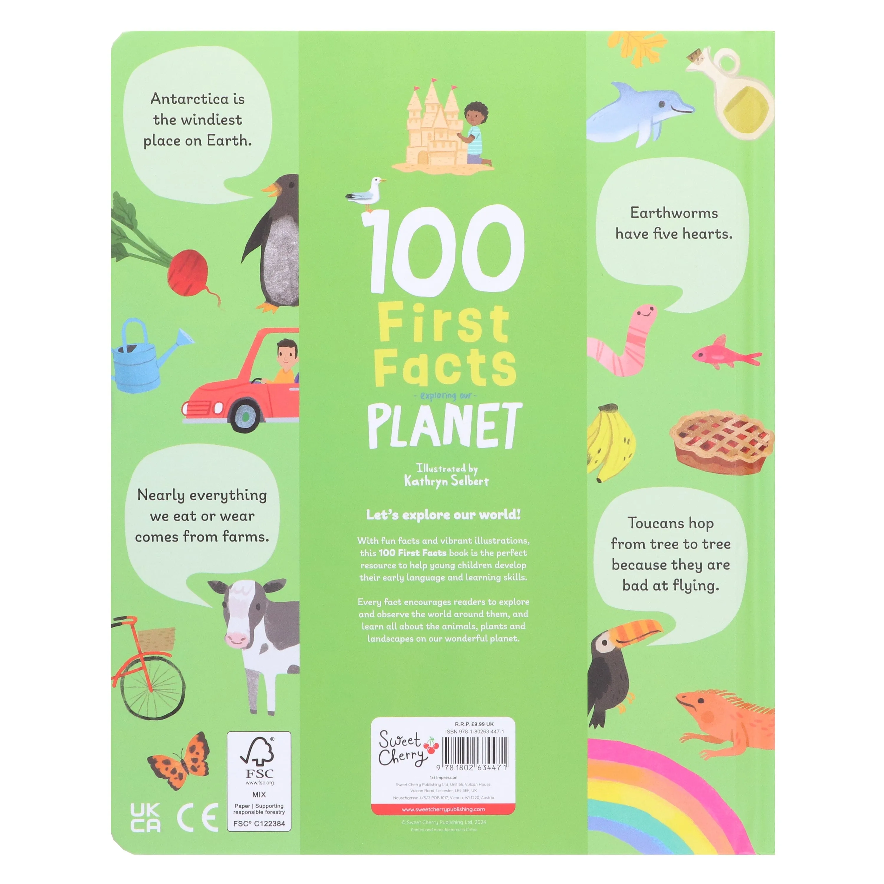 100 First Facts: Exploring our Planet Picture Book By Sweet Cherry Publishing - Ages 5-7 - Board Book