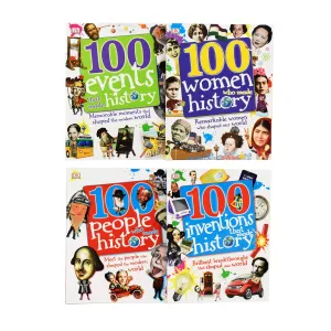 100 History Series 4 Books Collection Set by DK - Ages 7-9 - Paperback