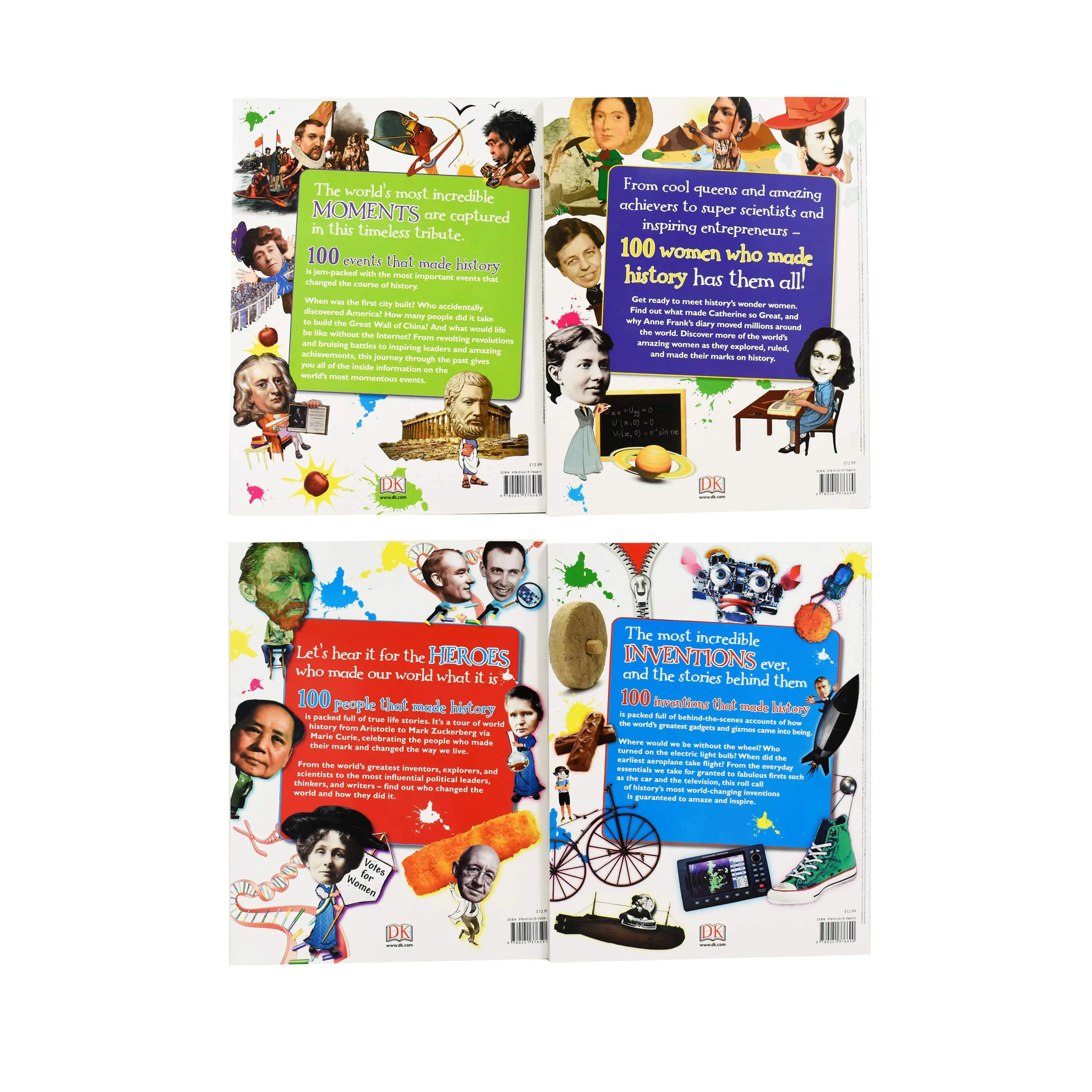 100 History Series 4 Books Collection Set by DK - Ages 7-9 - Paperback