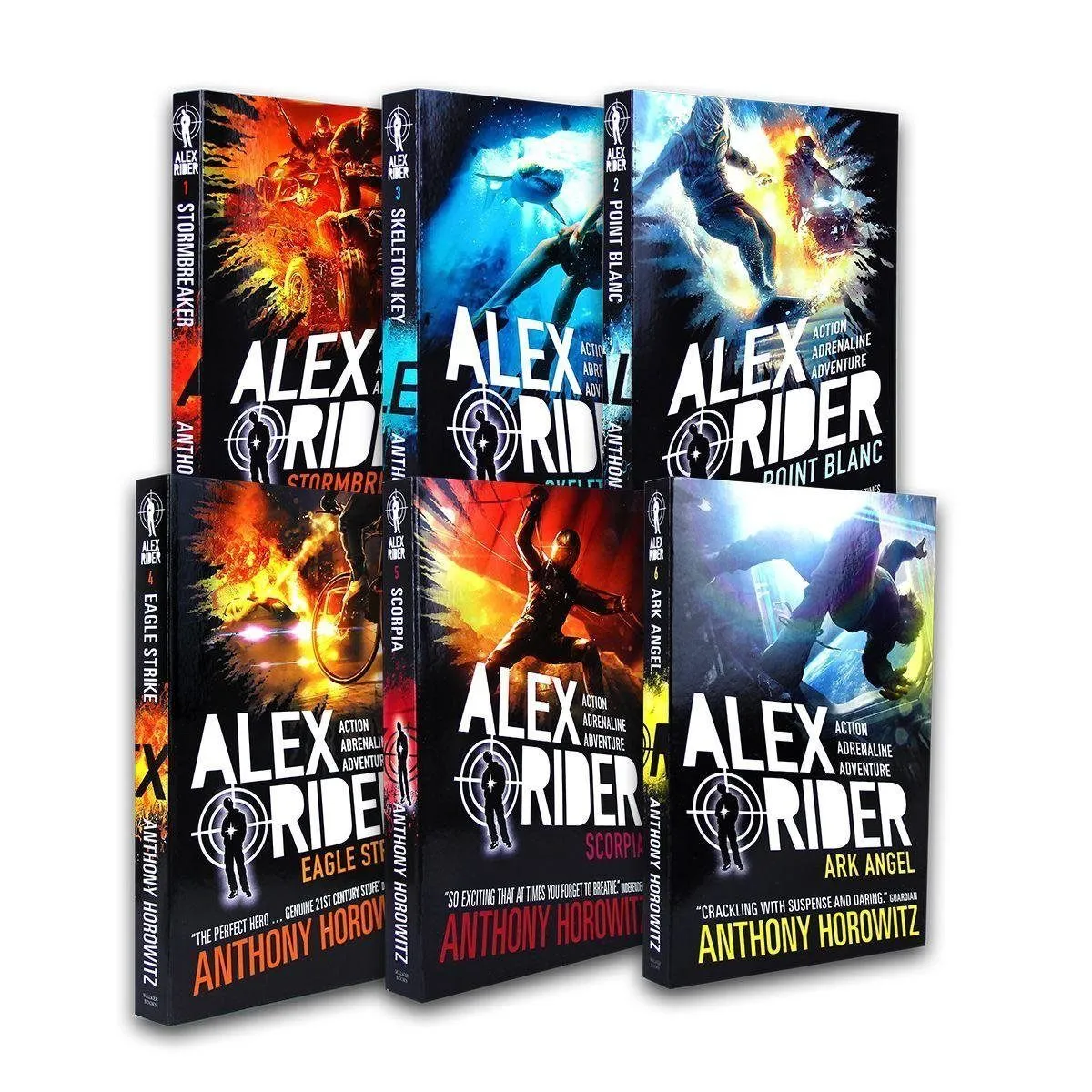 Alex Rider 6 Book pack Adventure Series Collection - Spy Fiction - Paperback - Anthony Horowitz