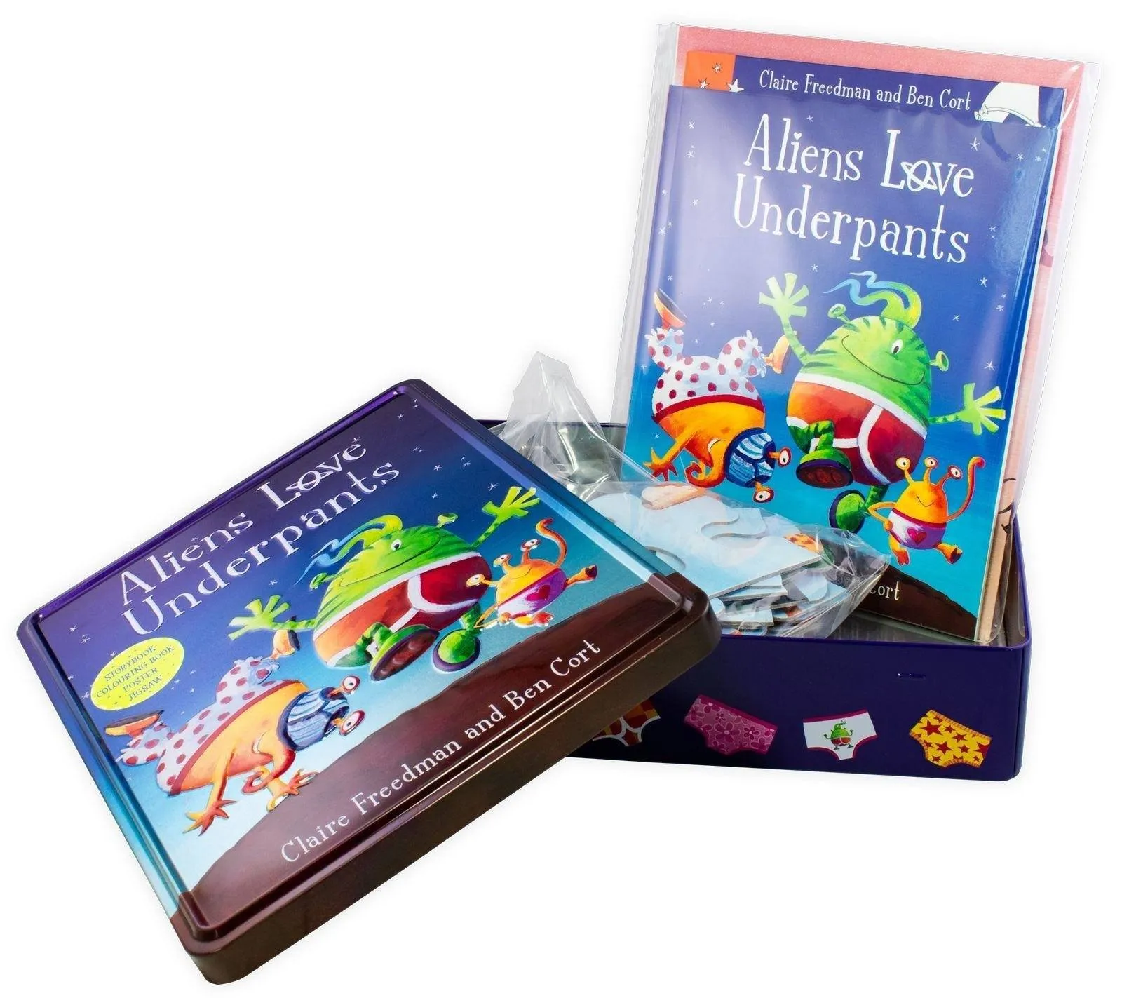 Aliens Love Underpants Anniversary Tin By Claire Freedman and Ben Cort - Ages 0-5 - Board Book