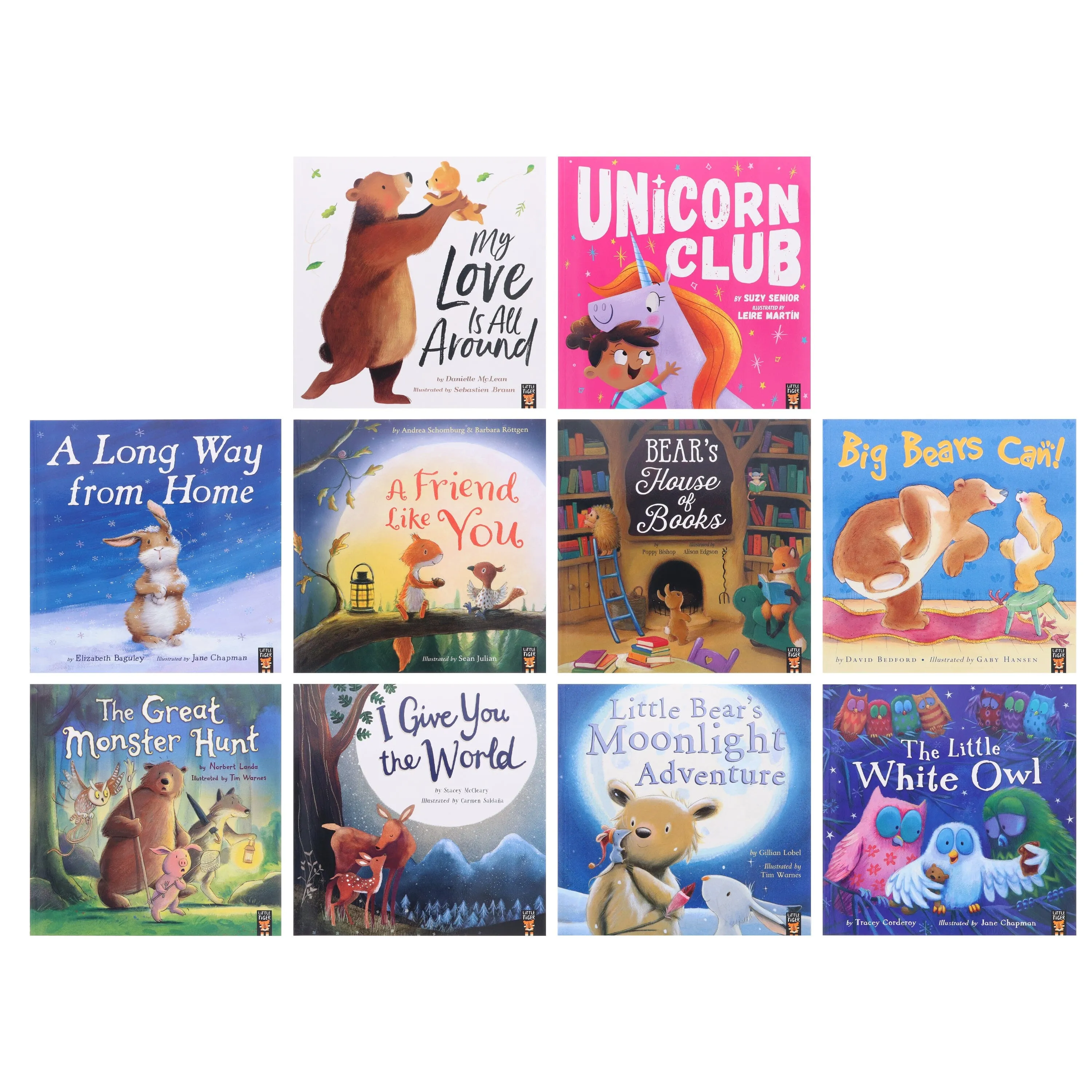 Animal Picture 10 Books Ziplock Bag by Little Tiger – Ages 0-5 – Paperback