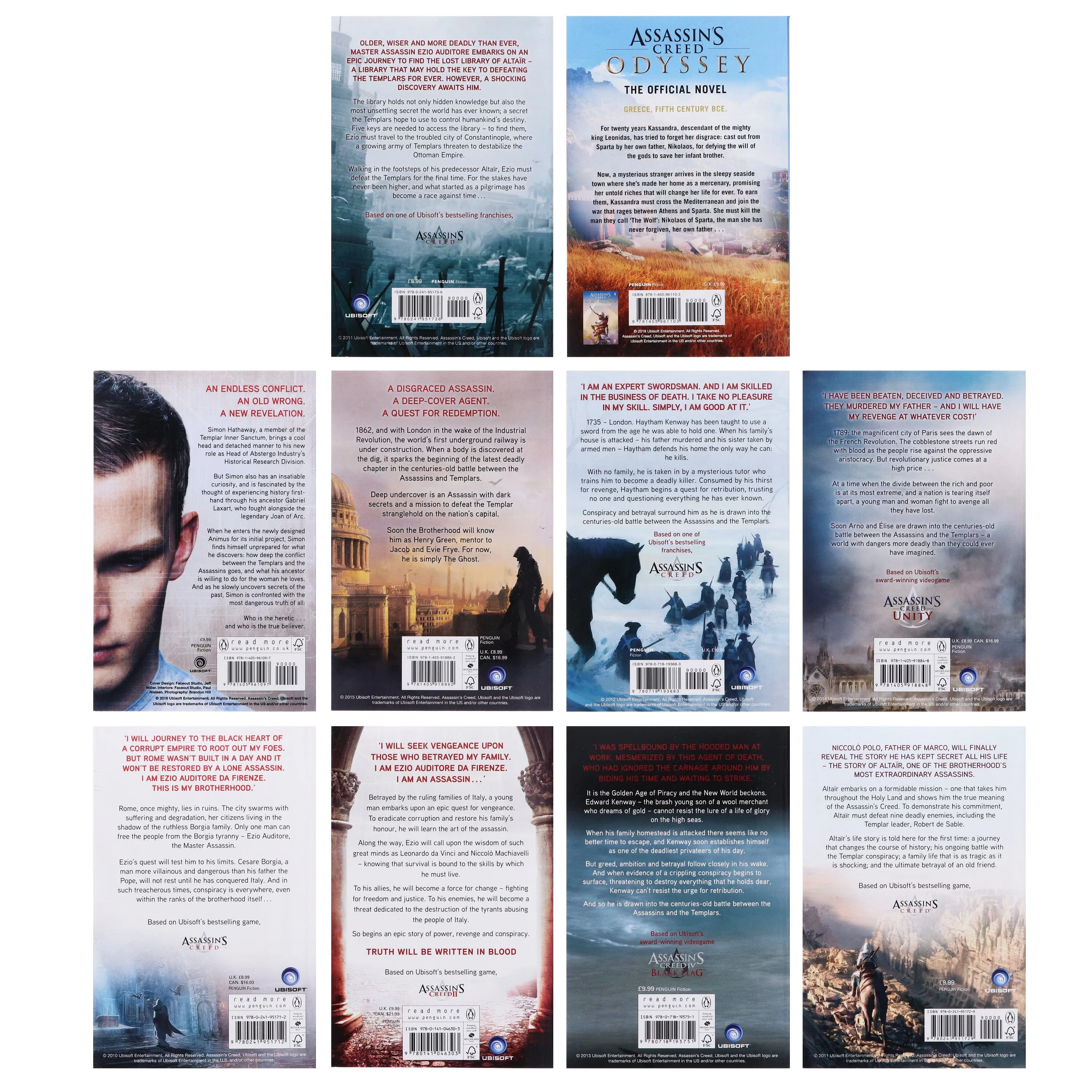 Assassin’s Creed by Oliver Bowden 10 Books Collection Set - Fiction - Paperback