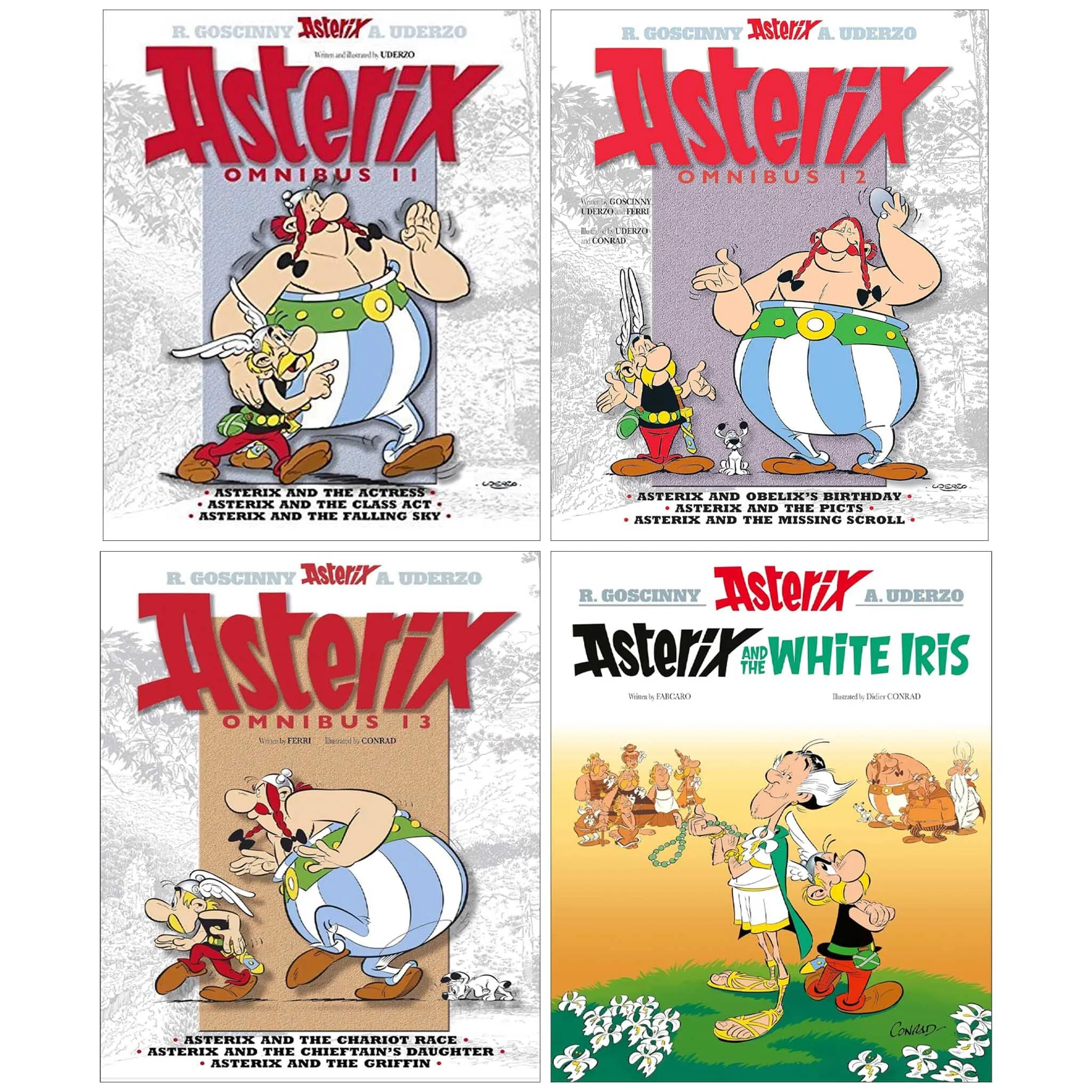 Asterix Omnibus 11-13 (Book 31-40) Graphic Novels by Goscinny & Uderzo: (3 Books in 1) 4 Books Collection Set - Ages 6-11 - Paperback