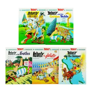 Asterix Series 1 (Book 1-5) by Goscinny & Uderzo: 5 Books Collection Set - Ages 6-11 - Paperback