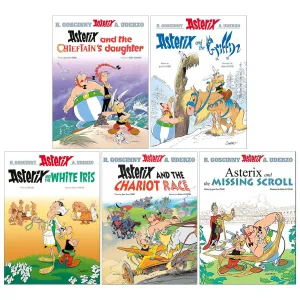 Asterix Series 8 (Book 36-40) by Goscinny & Uderzo: 5 Books Collection Set - Ages 6-11 - Paperback