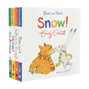 Bear and Hare 4 Books by Emily Gravett – Ages 0-5 – Board Book
