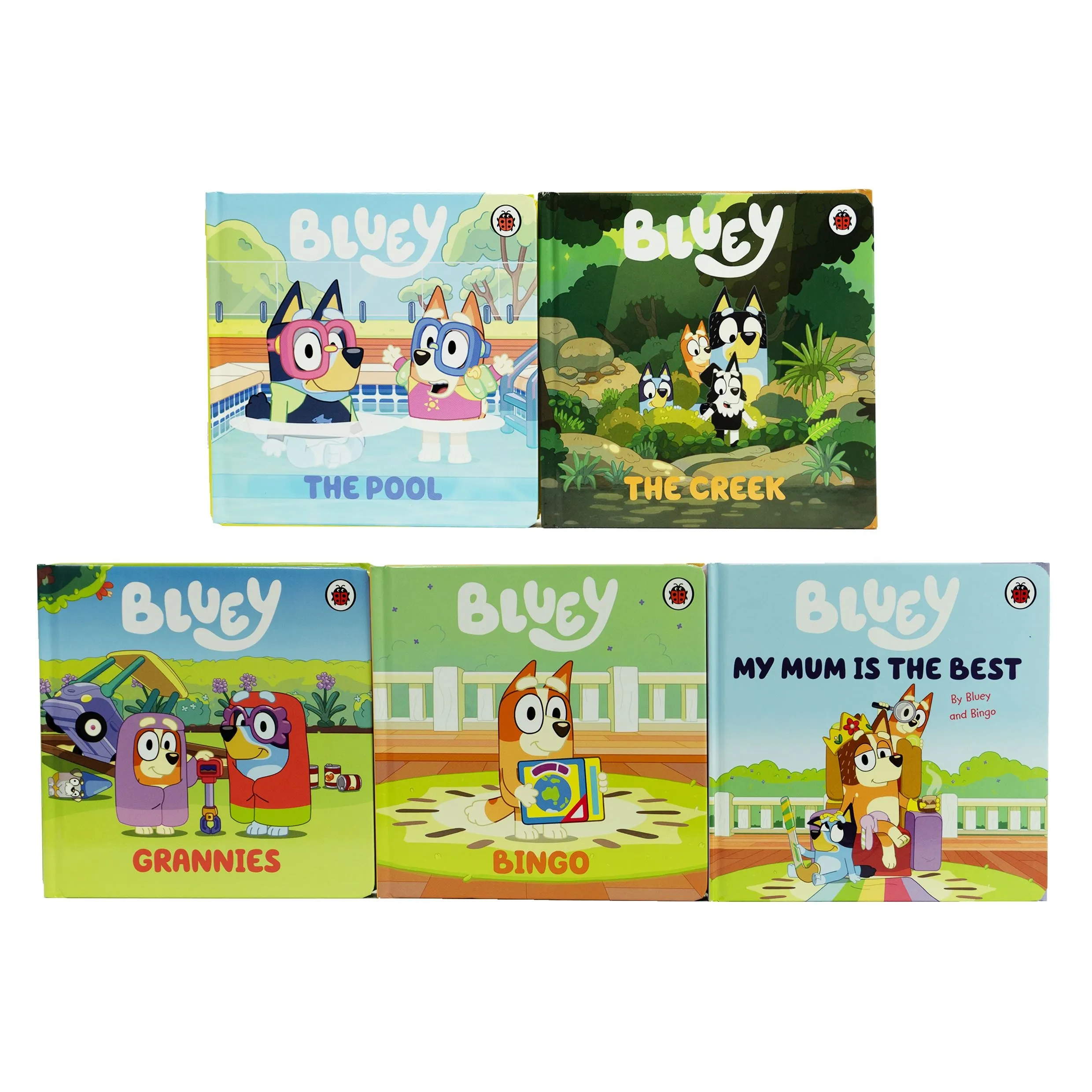 Bluey 5 Board Books Collection Set - Ages 3-7 - Board Book