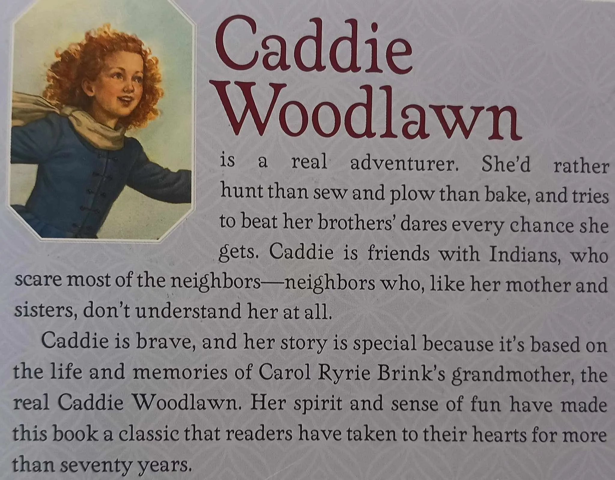 CADDIE WOODLAWN - Carol Ryrie Brink