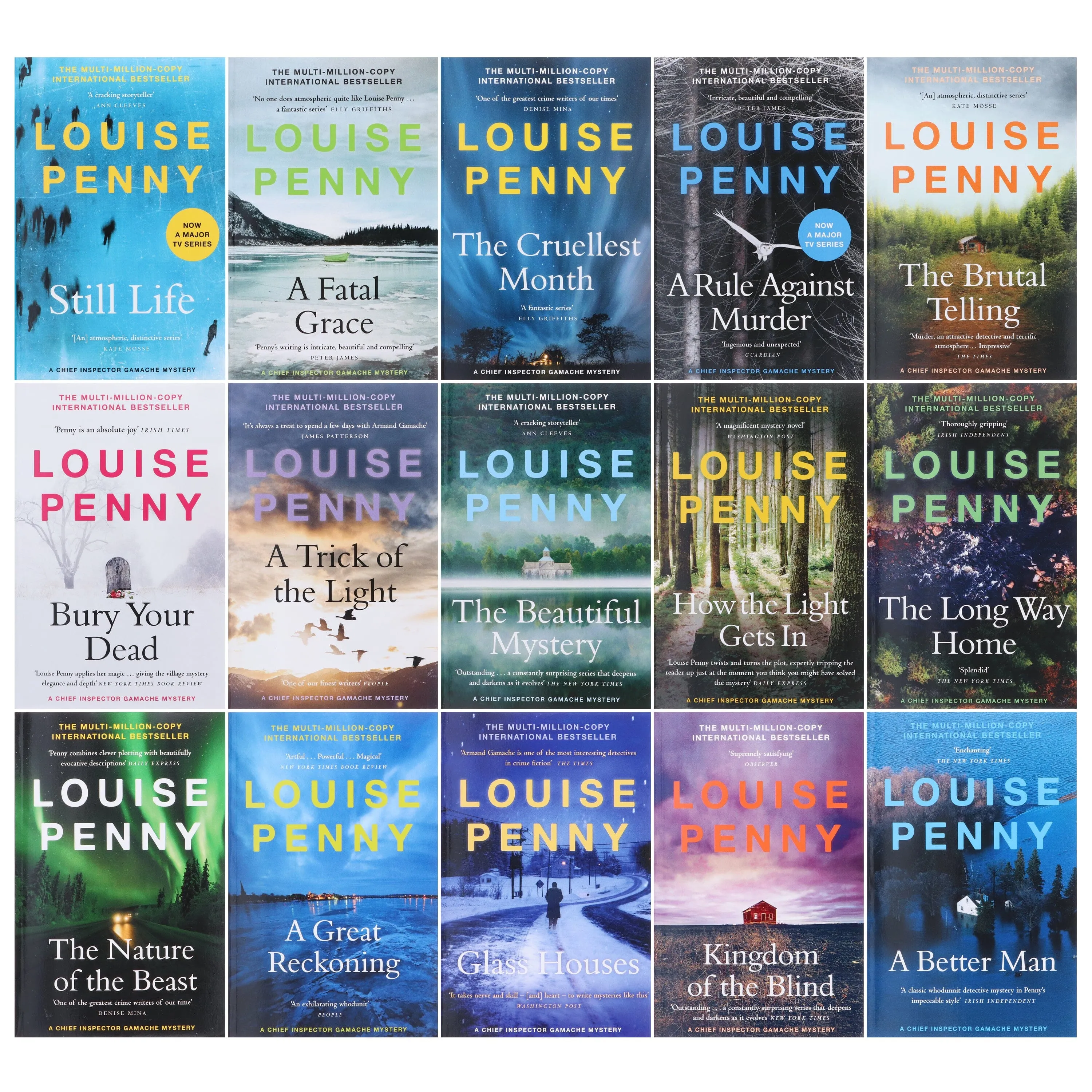 Chief Inspector Gamache Mystery Series (Book 1-15) by Louise Penny: 15 Books Collection Box Set - Fiction - Paperback
