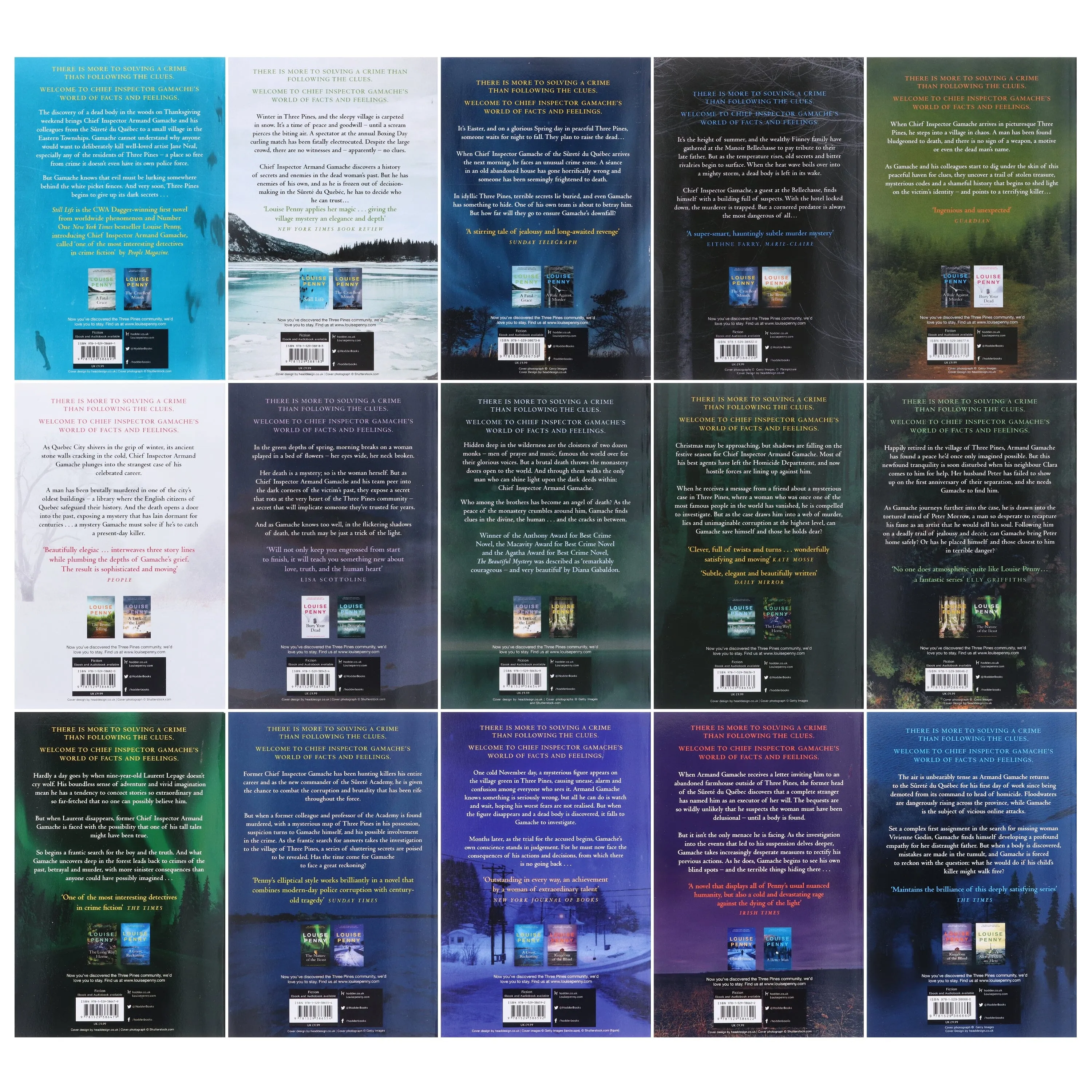 Chief Inspector Gamache Mystery Series (Book 1-15) by Louise Penny: 15 Books Collection Box Set - Fiction - Paperback