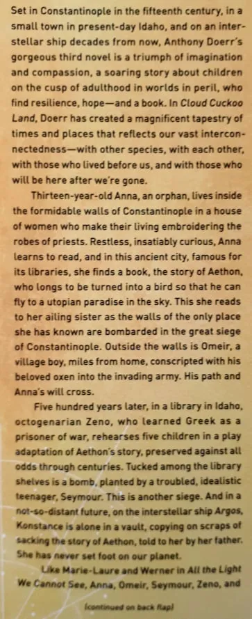 CLOUD CUCKOO LAND - Anthony Doerr