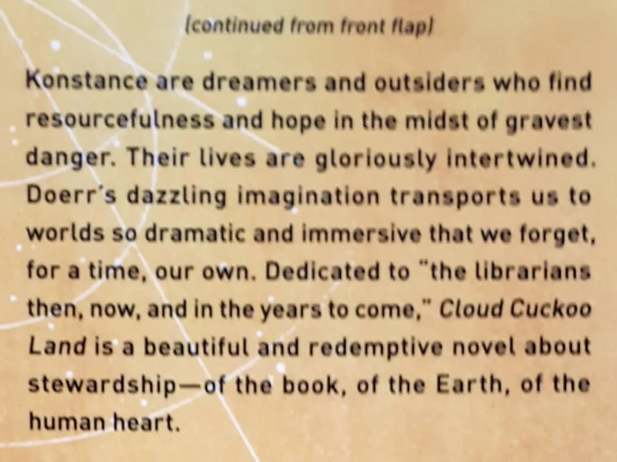 CLOUD CUCKOO LAND - Anthony Doerr