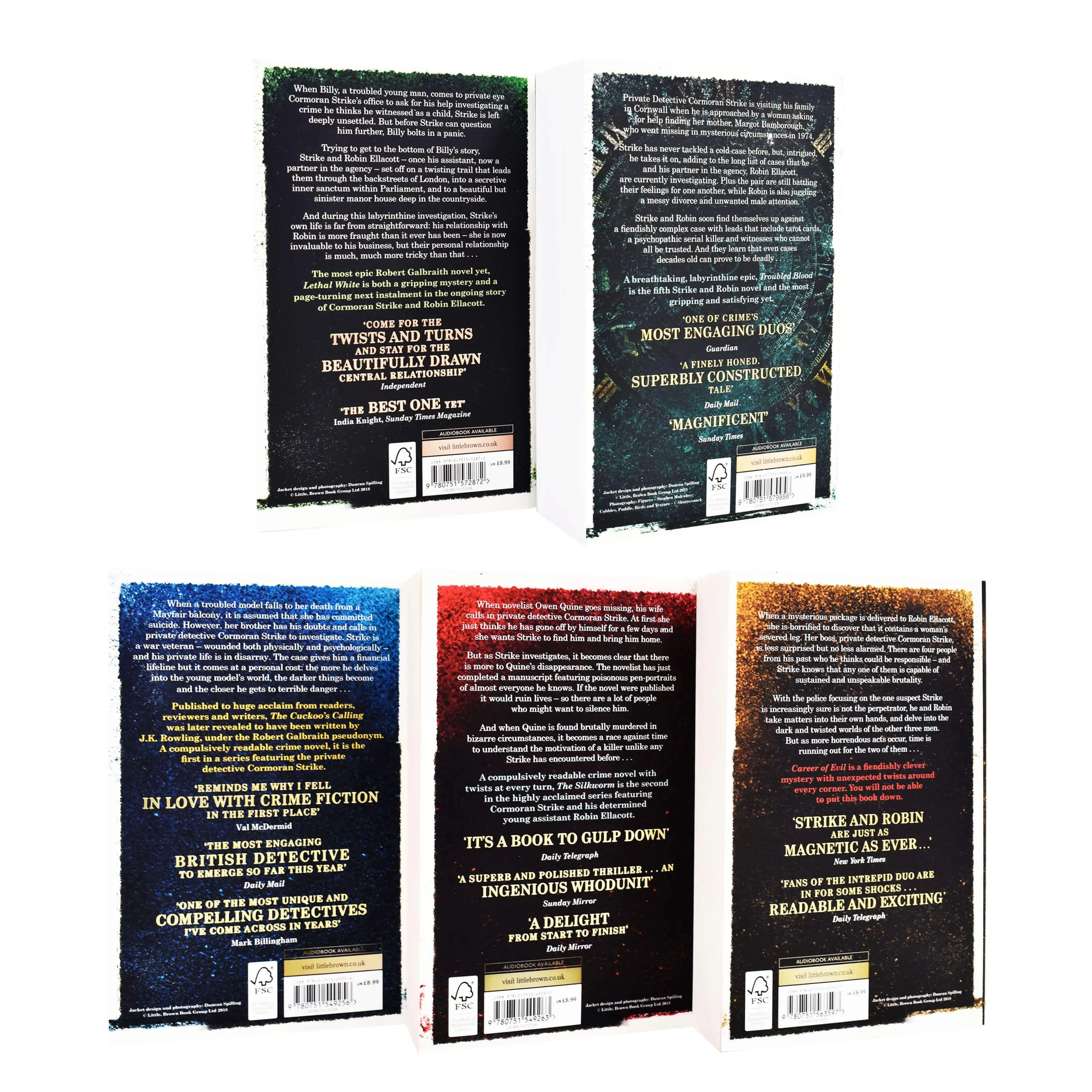 Cormoran Strike Series By Robert Galbraith 5 Books Set - Fiction - Paperback