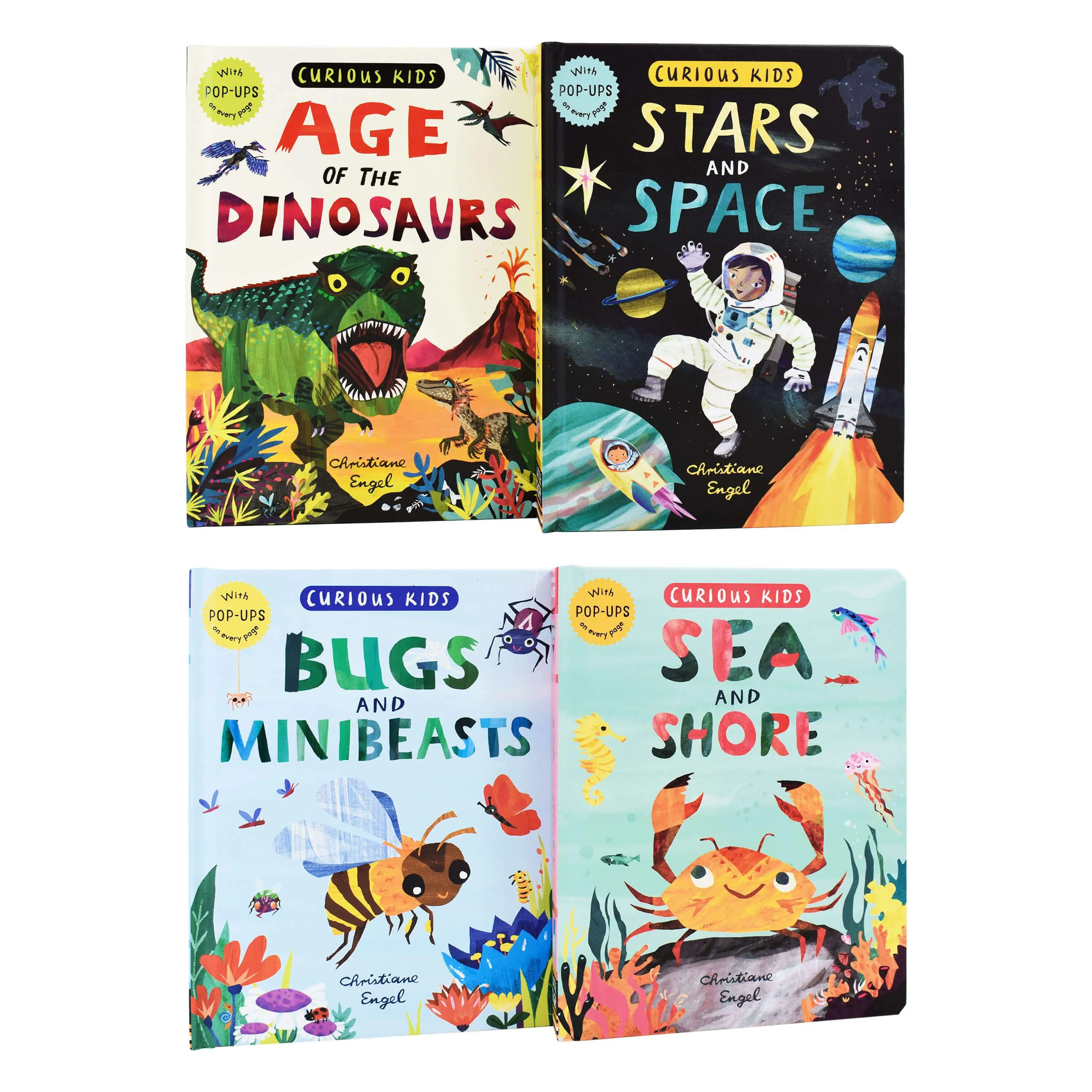 Curious Kids Pop Up Collection 4 Books Set By Christiane Engel - Ages 0-5 - Board Book