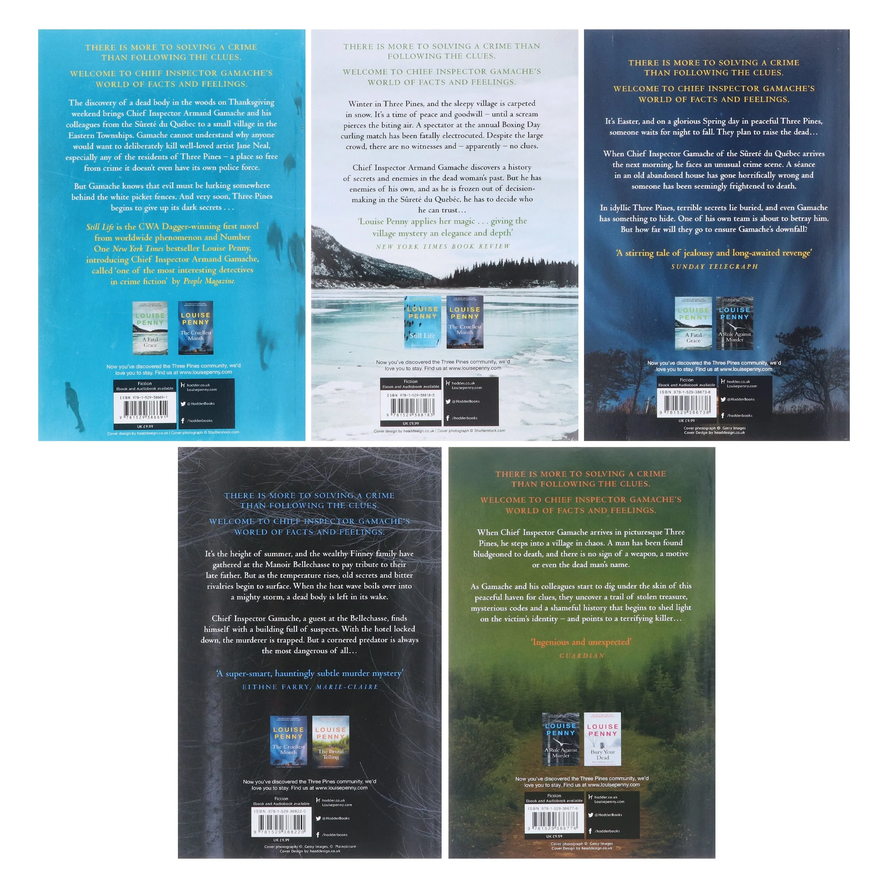 Damaged - Chief Inspector Gamache Mystery Series (Book 1-5) by Louise Penny: 5 Books Collection Set - Fiction - Paperback - T 33