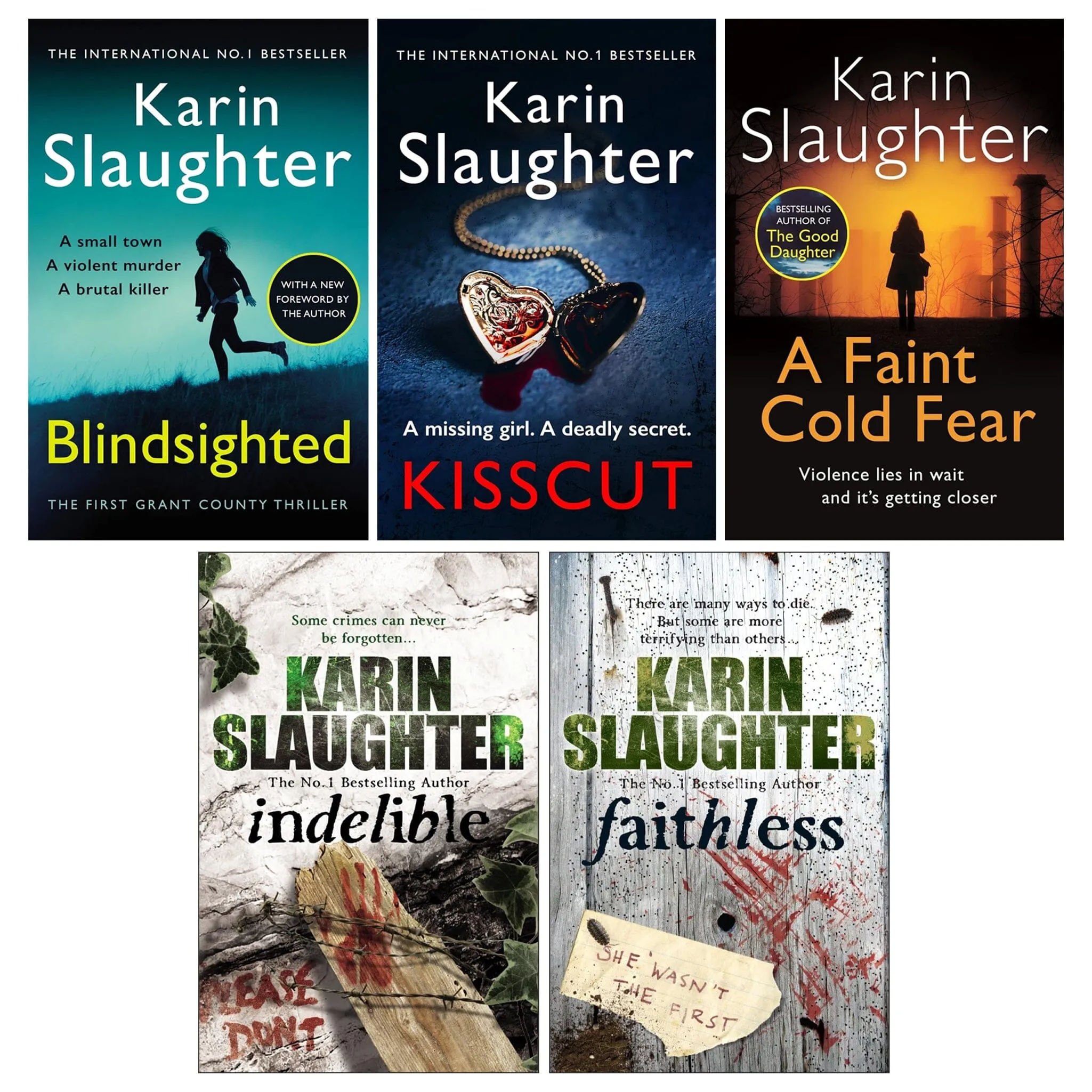 Grant County Series (Book 1-5) by Karin Slaughter 5 Books Collection Set  - Fiction - Paperback
