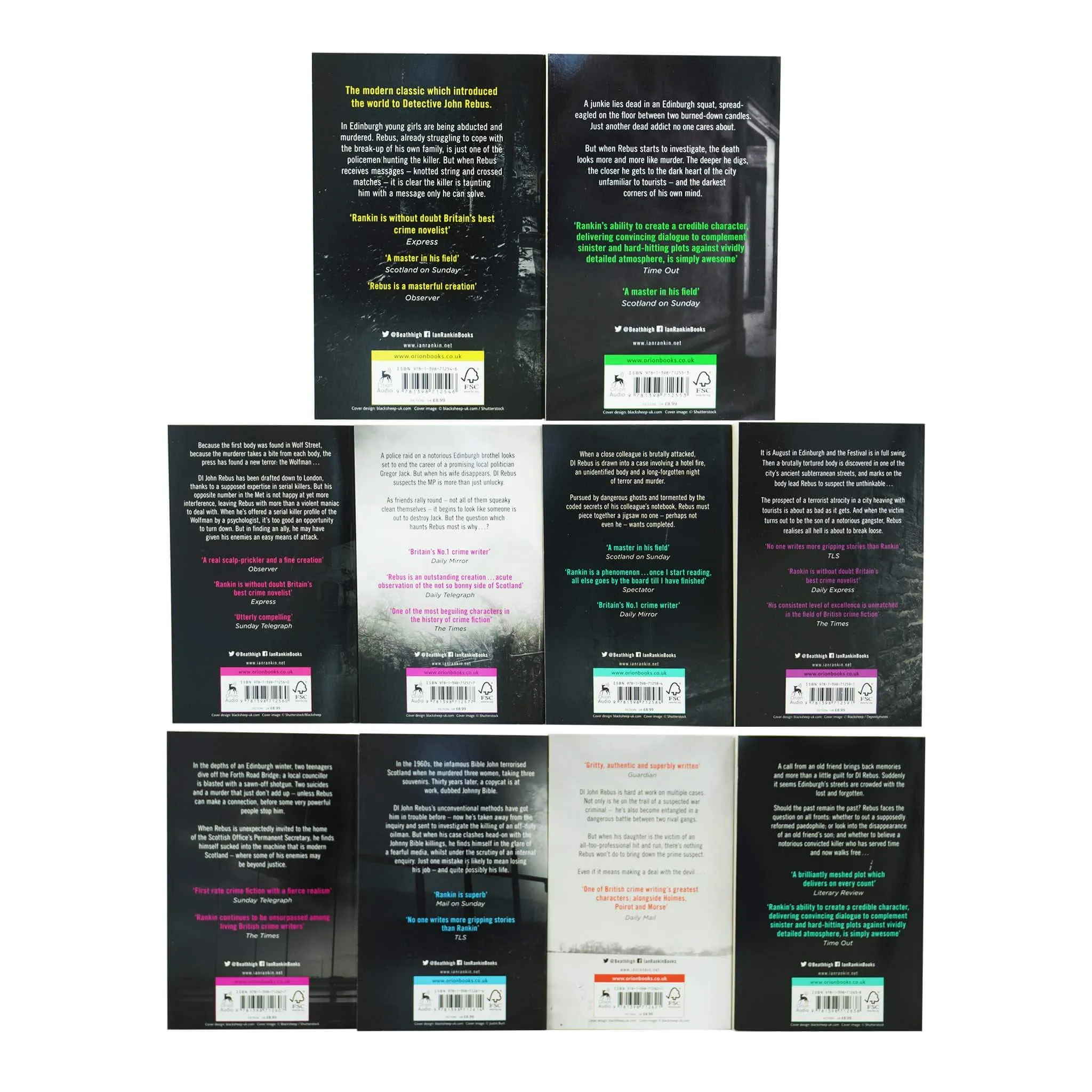 Ian Rankin Inspector Rebus Series Collection 10 Books Set - Fiction - Paperback