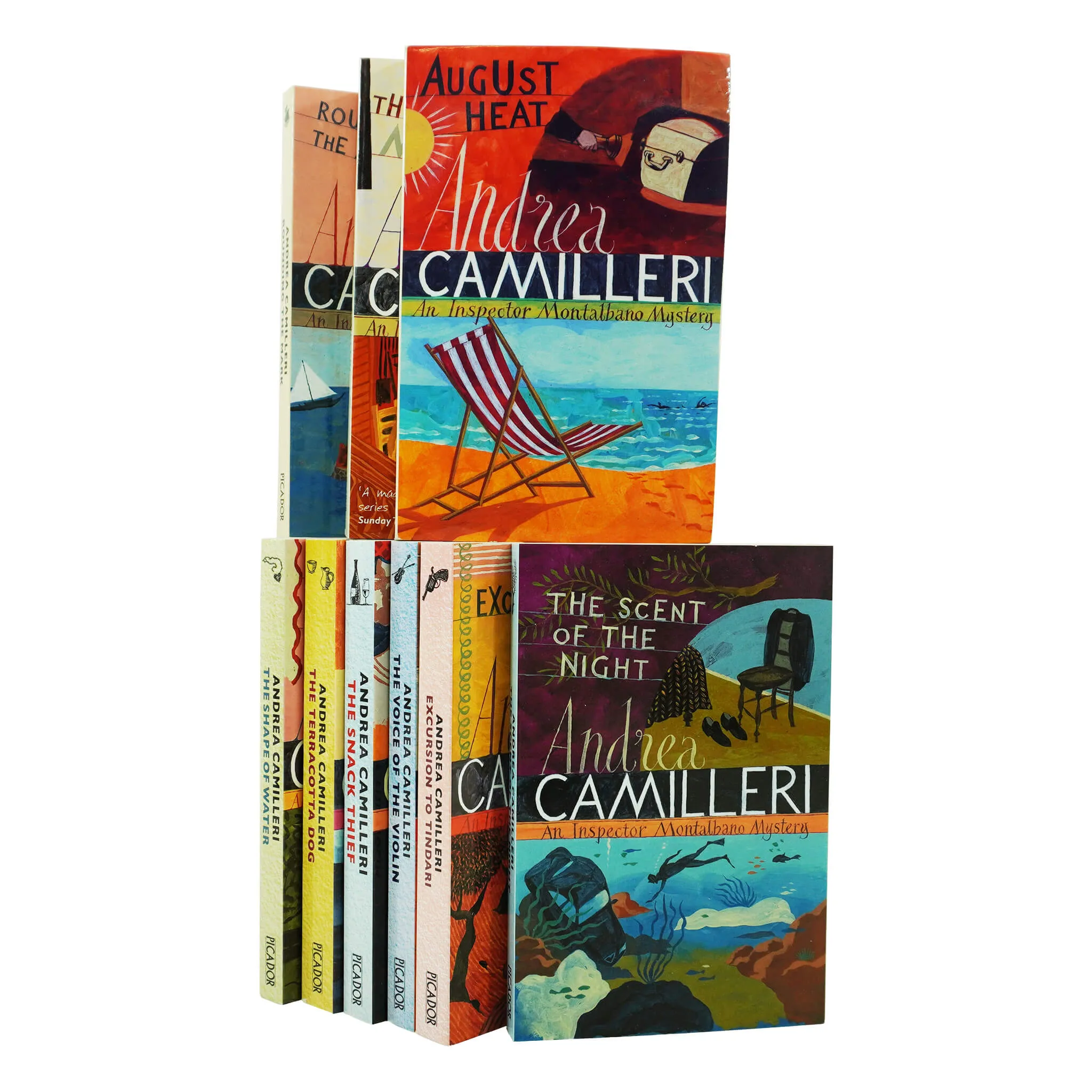 Inspector Montalbano by Andrea Camilleri Books 1-10 Collection Set - Fiction - Paperback