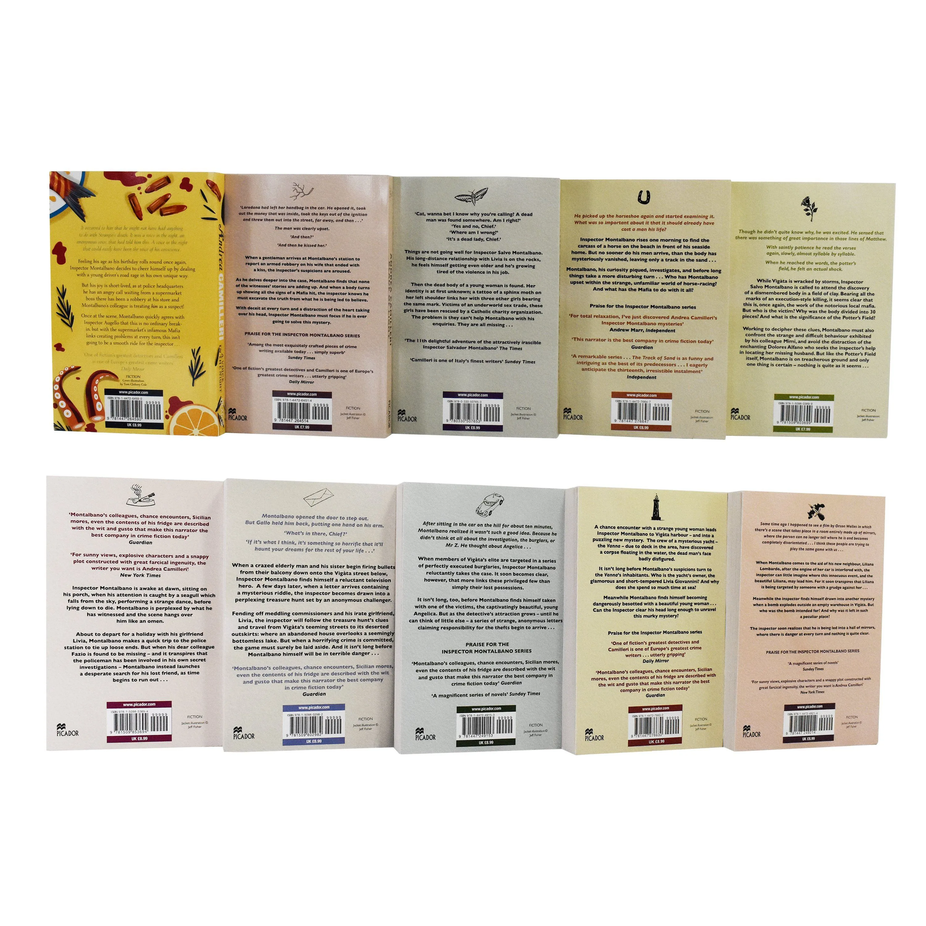 Inspector Montalbano by Andrea Camilleri Books 11-20 Collection Set - Fiction - Paperback