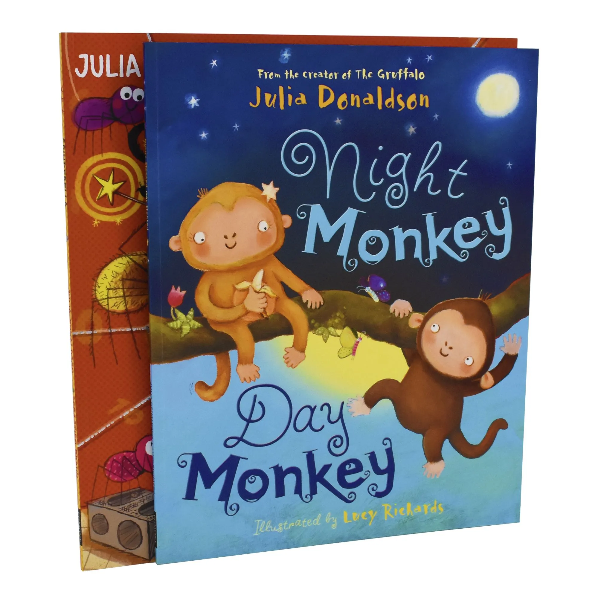 Julia Donaldson 2 Books Collection Set (Spinderella, Night Monkey Day Monkey) - Ages 3  - Paperback