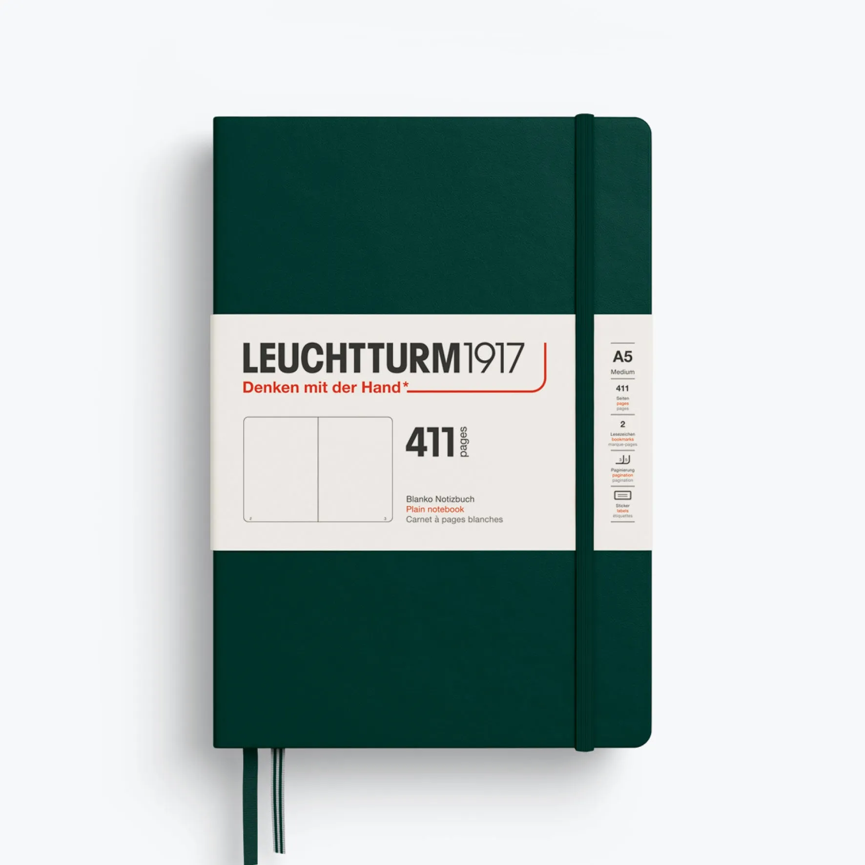 Leuchtturm1917 - Notebook - A5 - 411 Pages - Forest Green