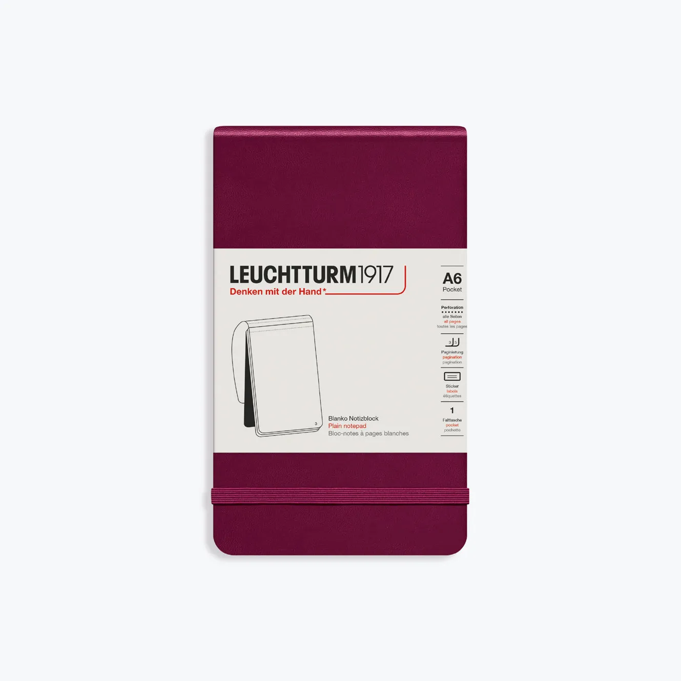 Leuchtturm1917 - Notebook - Reporter Notepad - Port Red