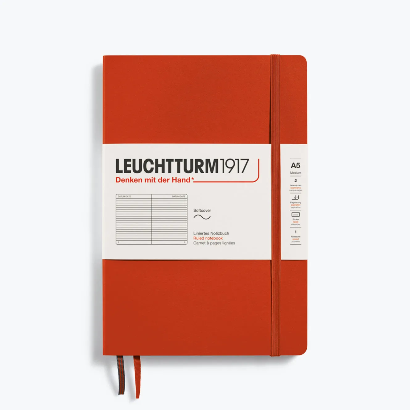 Leuchtturm1917 - Notebook - Softcover - A5 - Fox Red