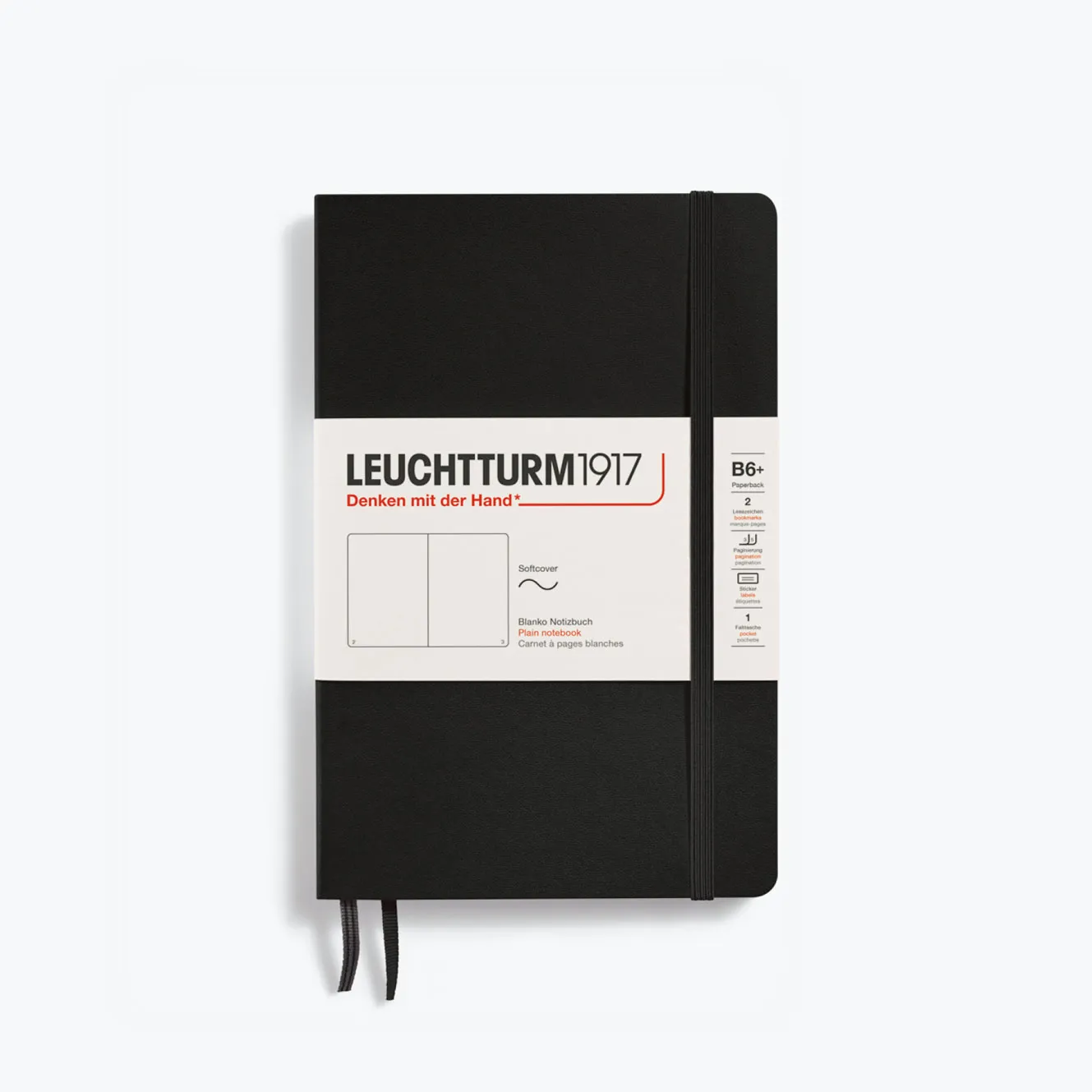 Leuchtturm1917 - Notebook - Softcover - B6  - Black