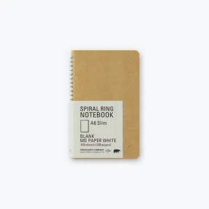 Midori - Notebook - Spiral Ring - A6 Slim - MD Paper White