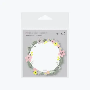Midori - Notepad - Sticky Notes - Die-Cut - Wreath