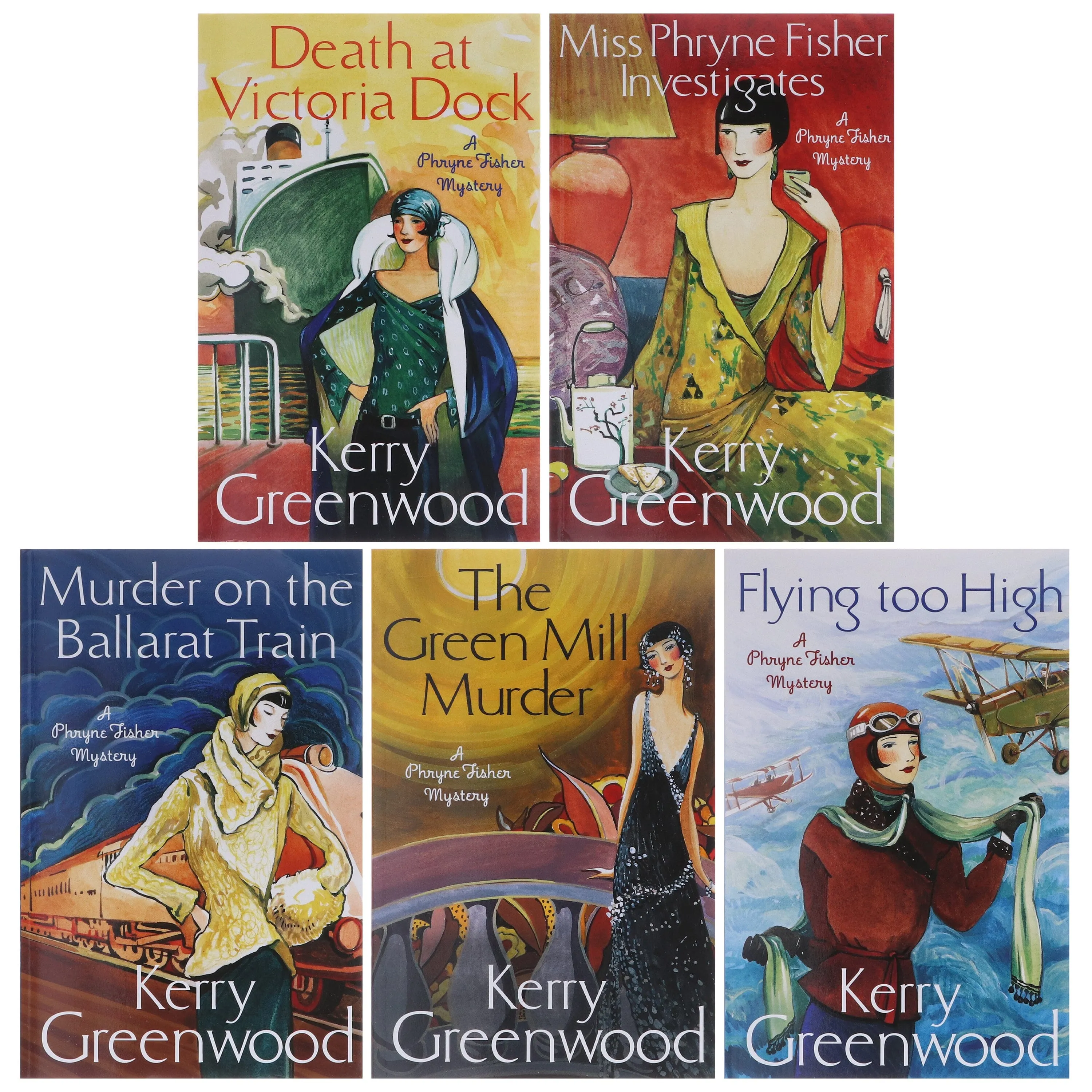 Miss Phryne Fisher Investigates By Kerry Greenwood 5 Books Collection Set - Fiction - Paperback