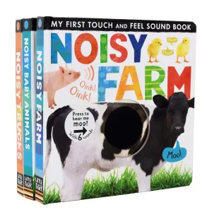 My First Touch Noisy And Feel Sound 3 Books By Little Tiger Press - Ages 0-5 - Board Book