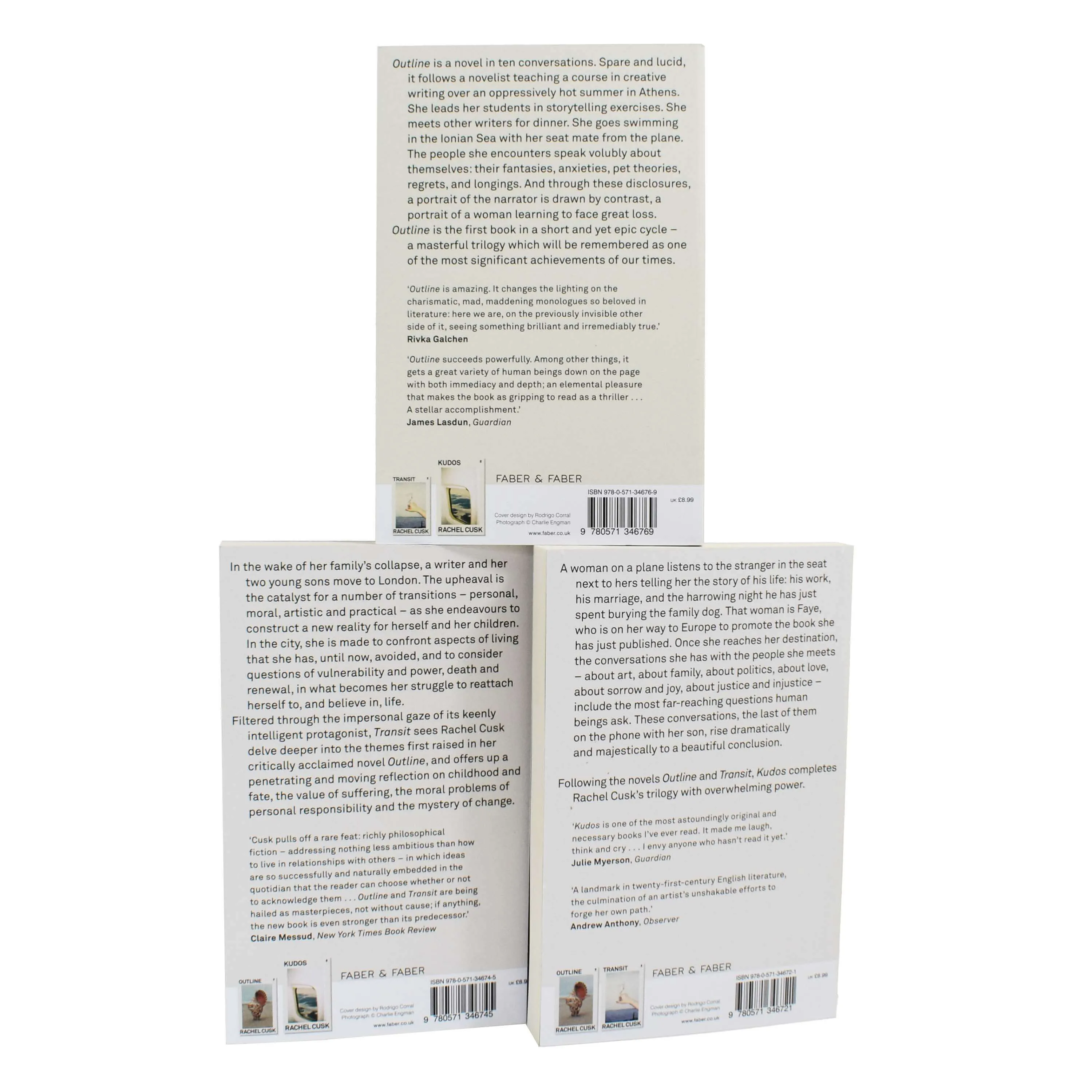 Outline Trilogy by Rachel Cusk 3 Books Collection Set (Transit, Kudos) - Fiction - Paperback
