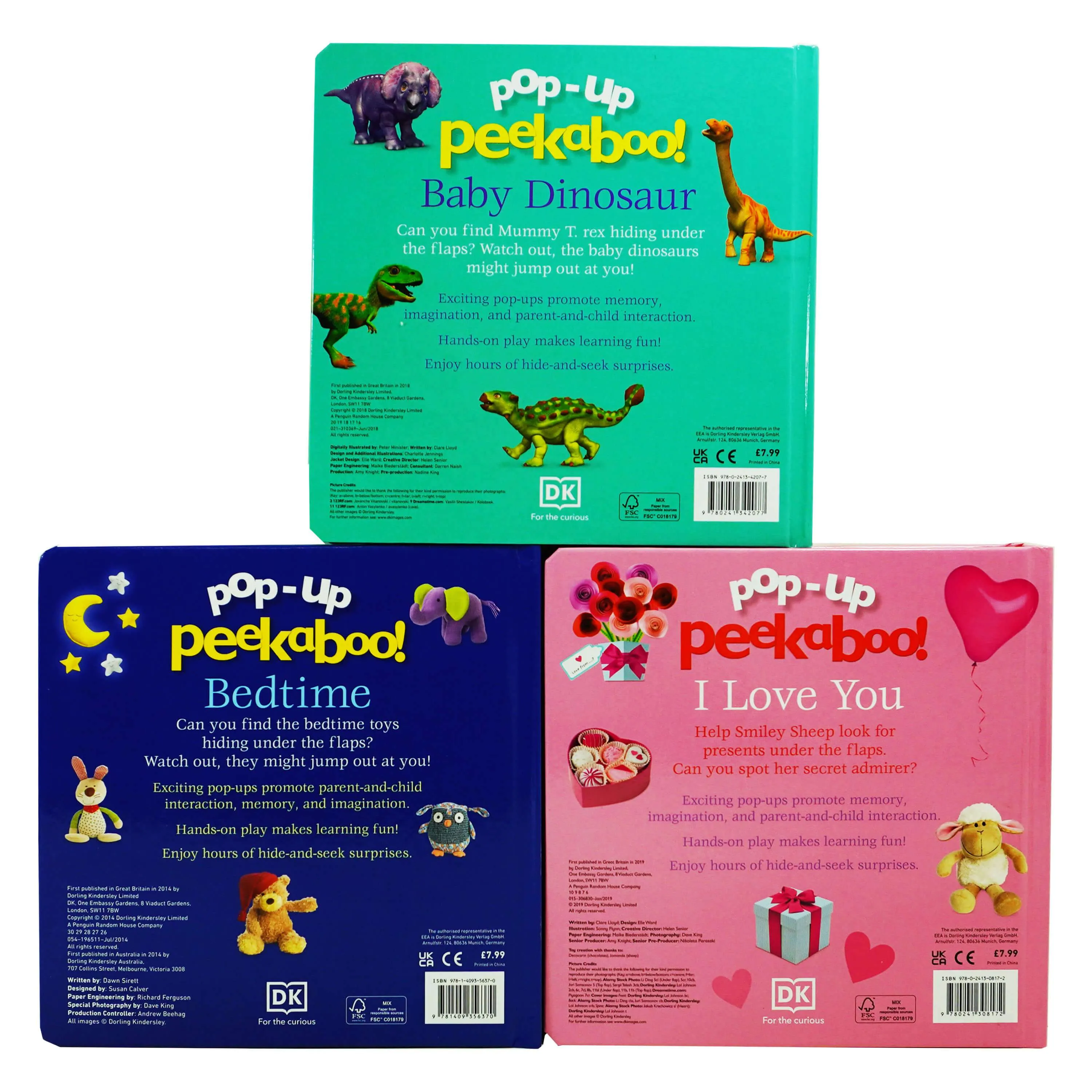 Pop-Up Peekaboo! 3 Books Collection: Surprise Under Every Flap! By DK - Ages 0-5 - Board Book