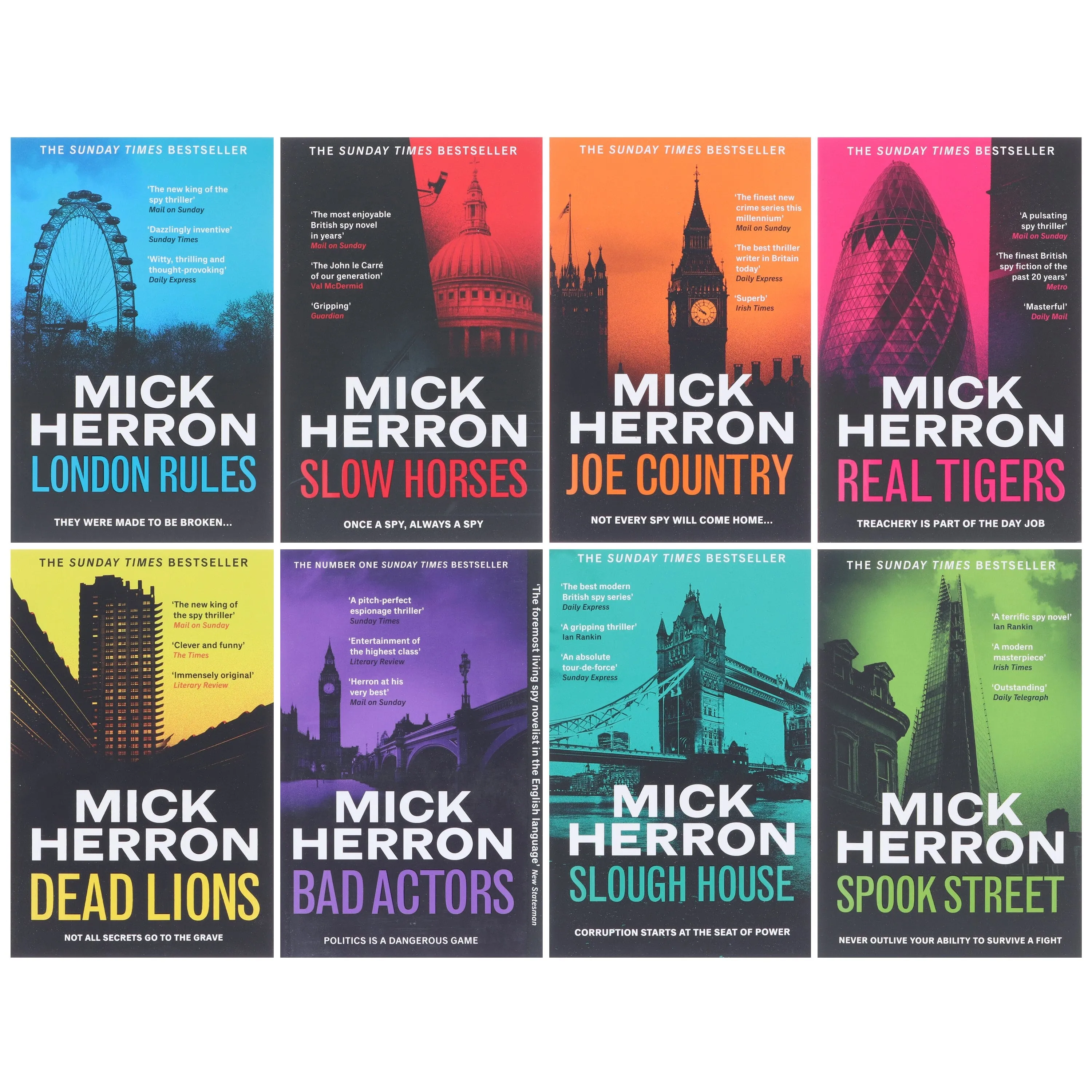 Slough House Series: Book 1-8 by Mick Herron Complete Collection 8 Books Set - Fiction - Paperback