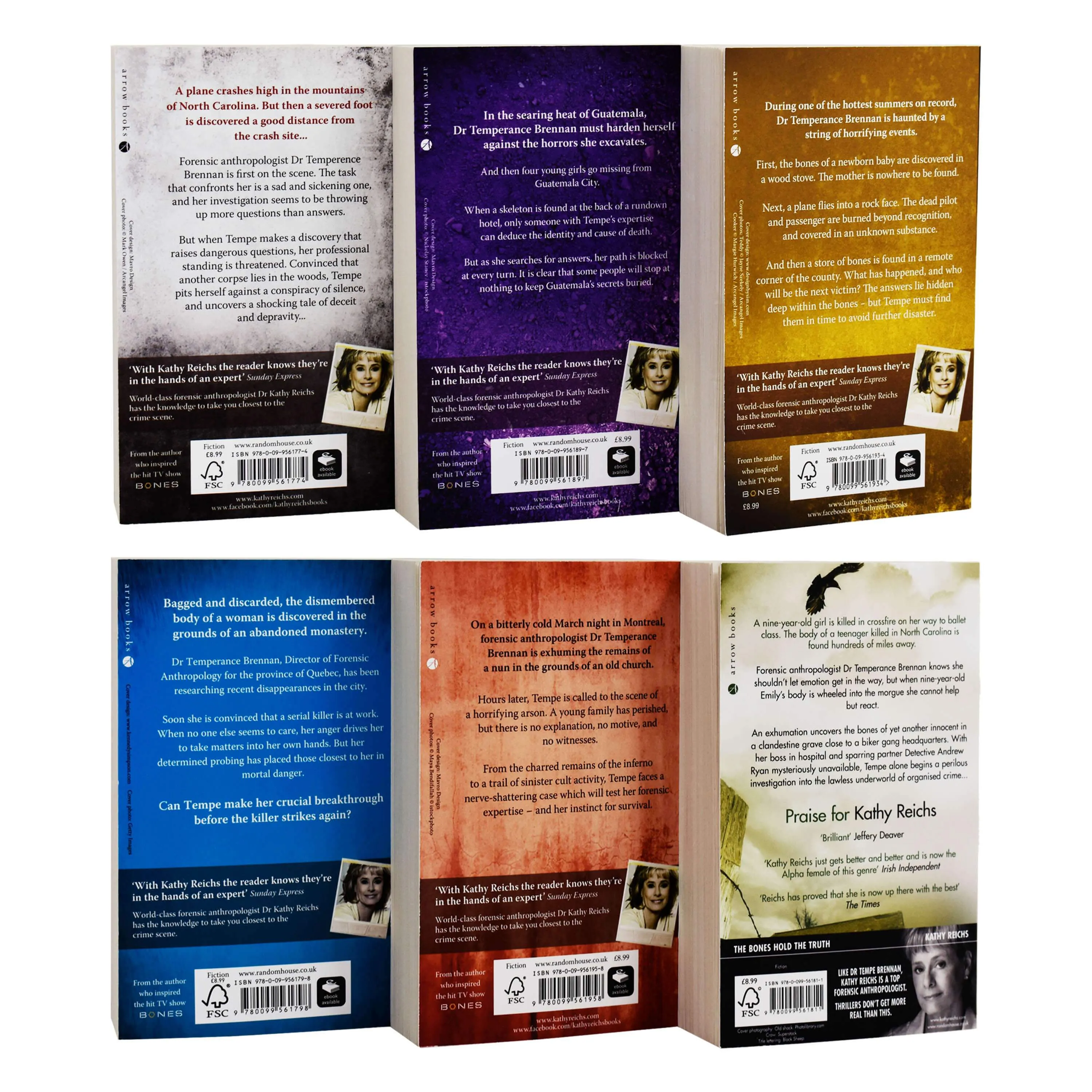 Temperance Brennan by Kathy Reichs: Books 1-6 Collection Set - Fiction - Paperback