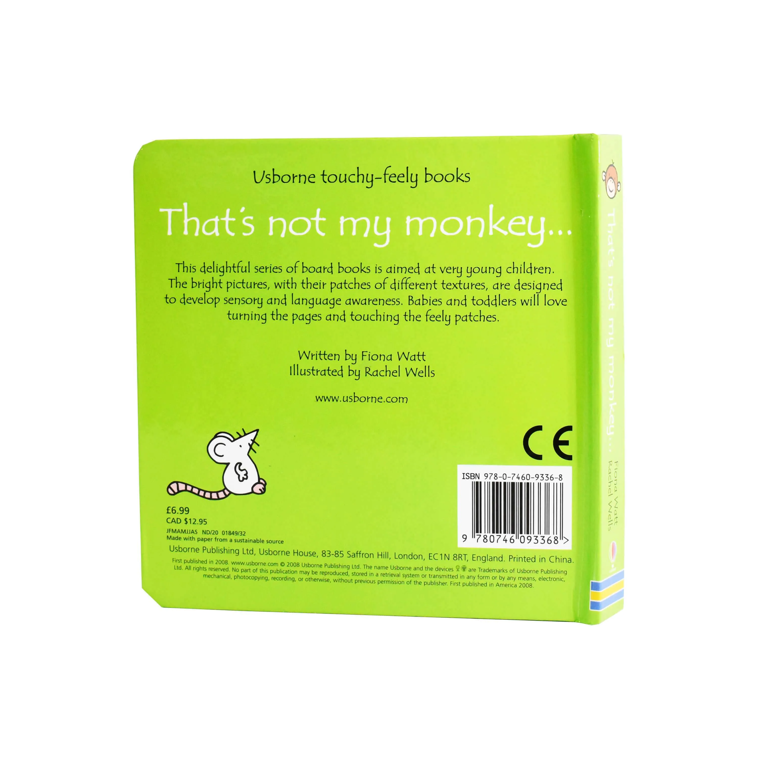 That's not my monkey... by Fiona Watt & Rachel Wells – Age 0-5 - Board Book