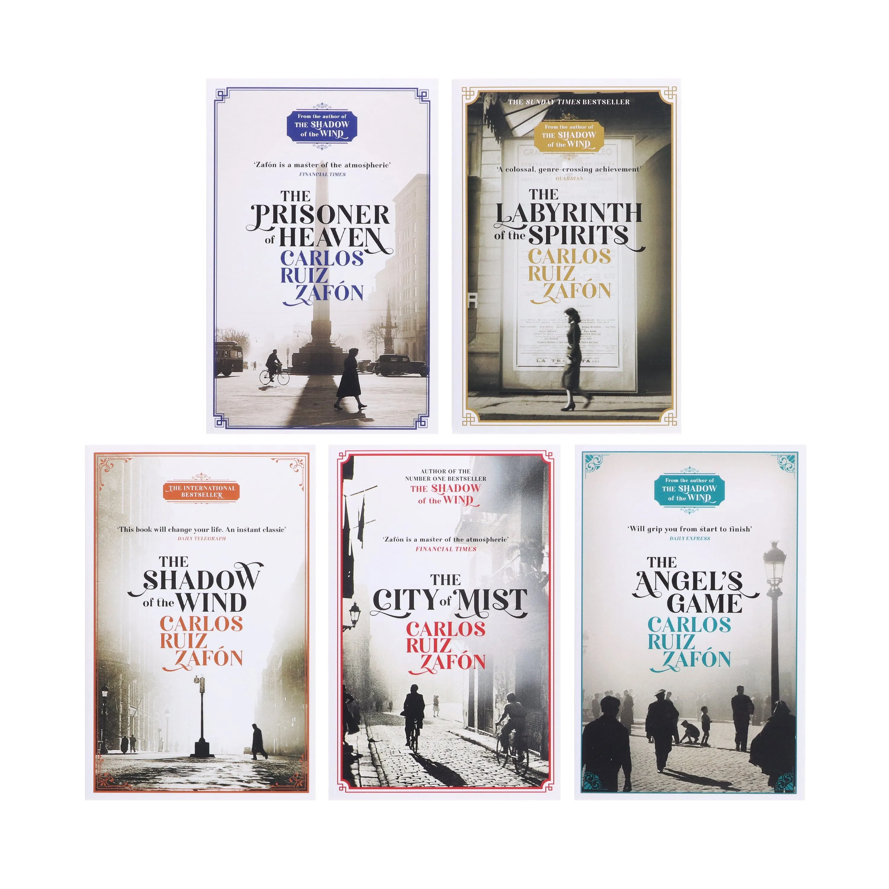 The Cemetery of Forgotten Books by Carlos Ruiz Zafon: Books 1-5 Collection Set - Fiction - Paperback