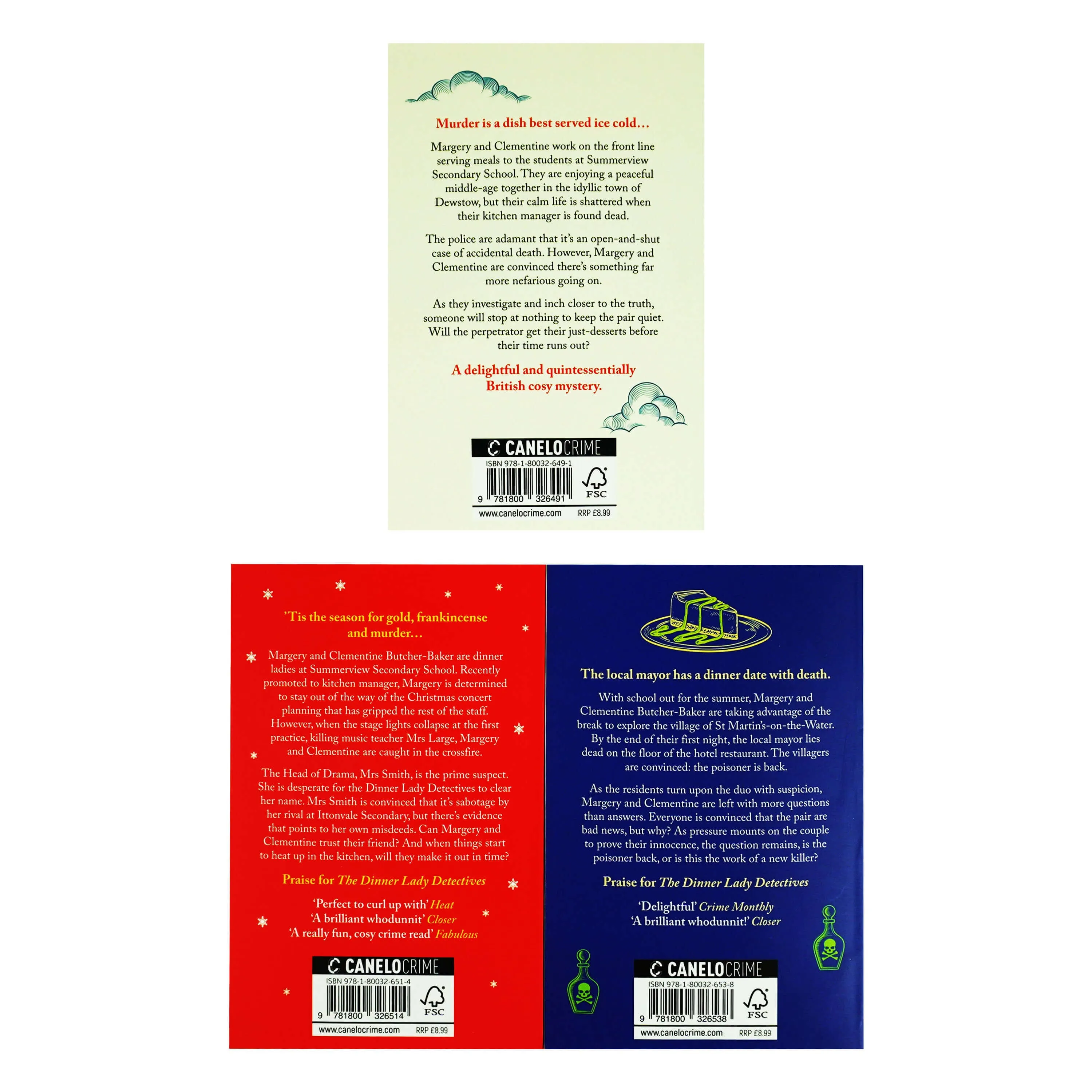 The Dinner Lady Detectives Series by Hannah Hendy 3 Books Collection Set - Fiction - Paperback