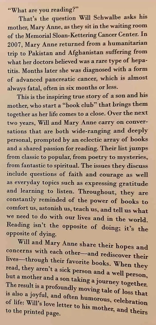 THE END OF YOUR LIFE BOOK CLUB - Will Schwalbe