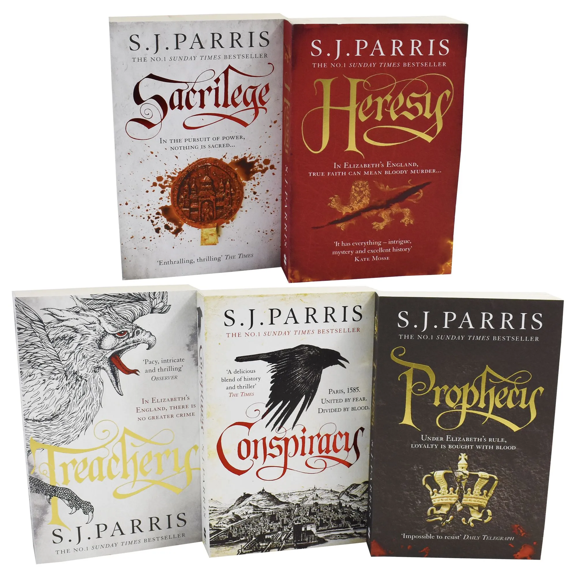 The Giordano Bruno Series 5 Book Collection by S.J. Parris - Fiction - Paperback