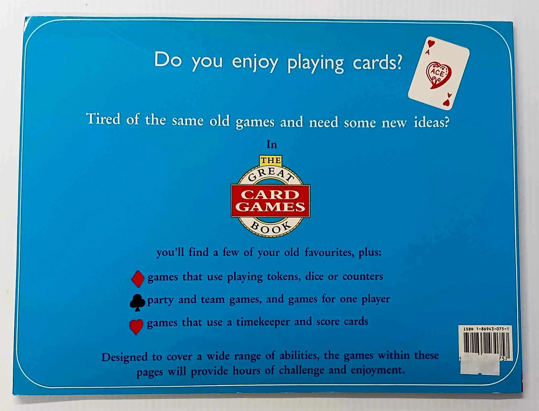 THE GREAT CARD GAMES BOOK - Heather Ruth Mackie