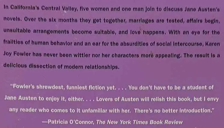 THE JANE AUSTEN BOOK CLUB - Karen Joy Fowler