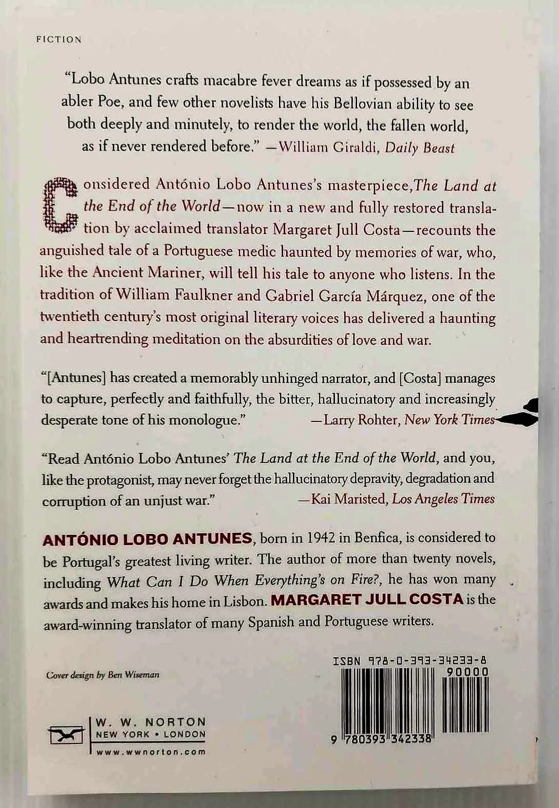 THE LAND AT THE END OF THE WORLD - Antonio Lobo Antunes