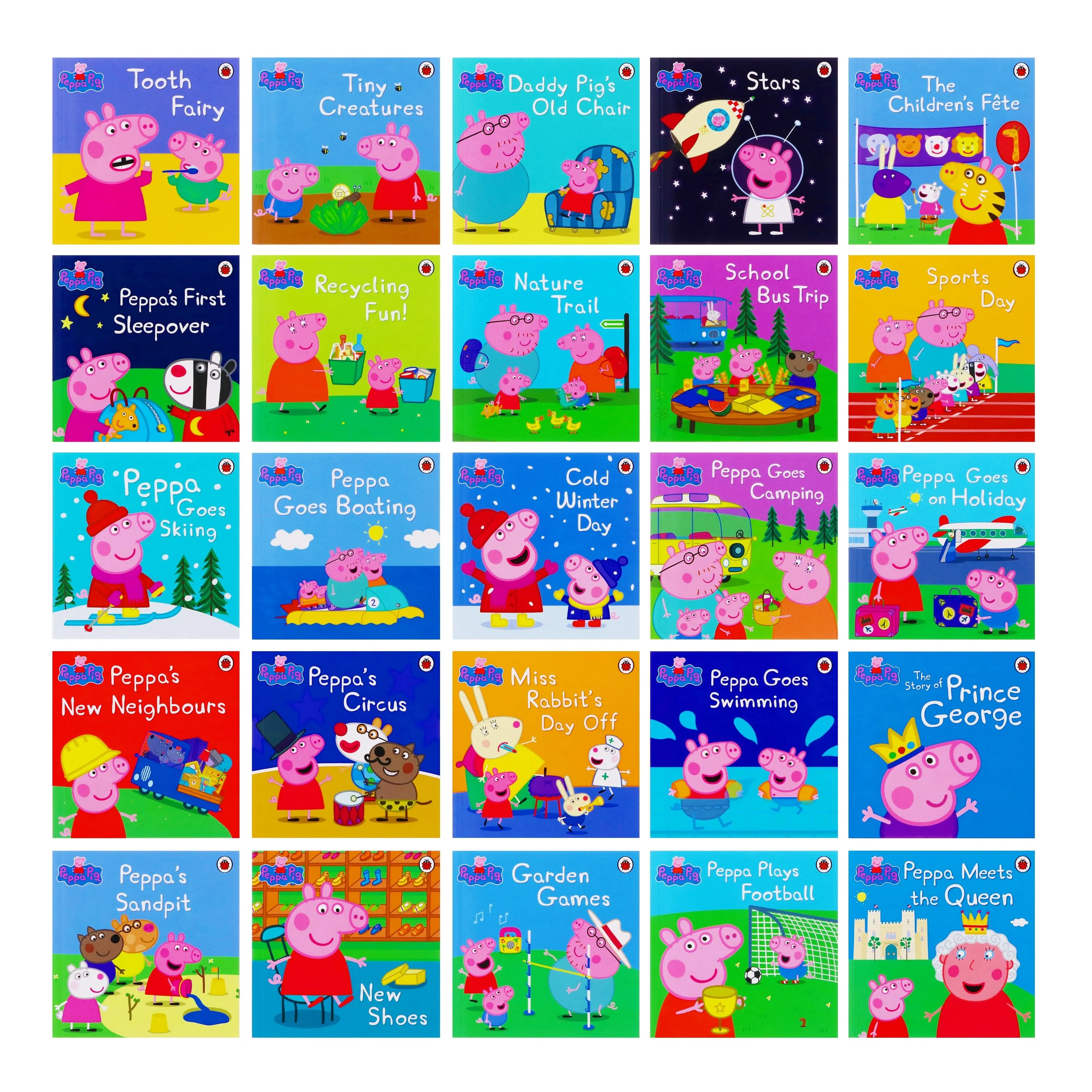 The Ultimate Peppa Pig Collection 50 Books Box Set By Ladybird - Ages 5  - Hardback