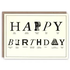 Typographic Birthday Card