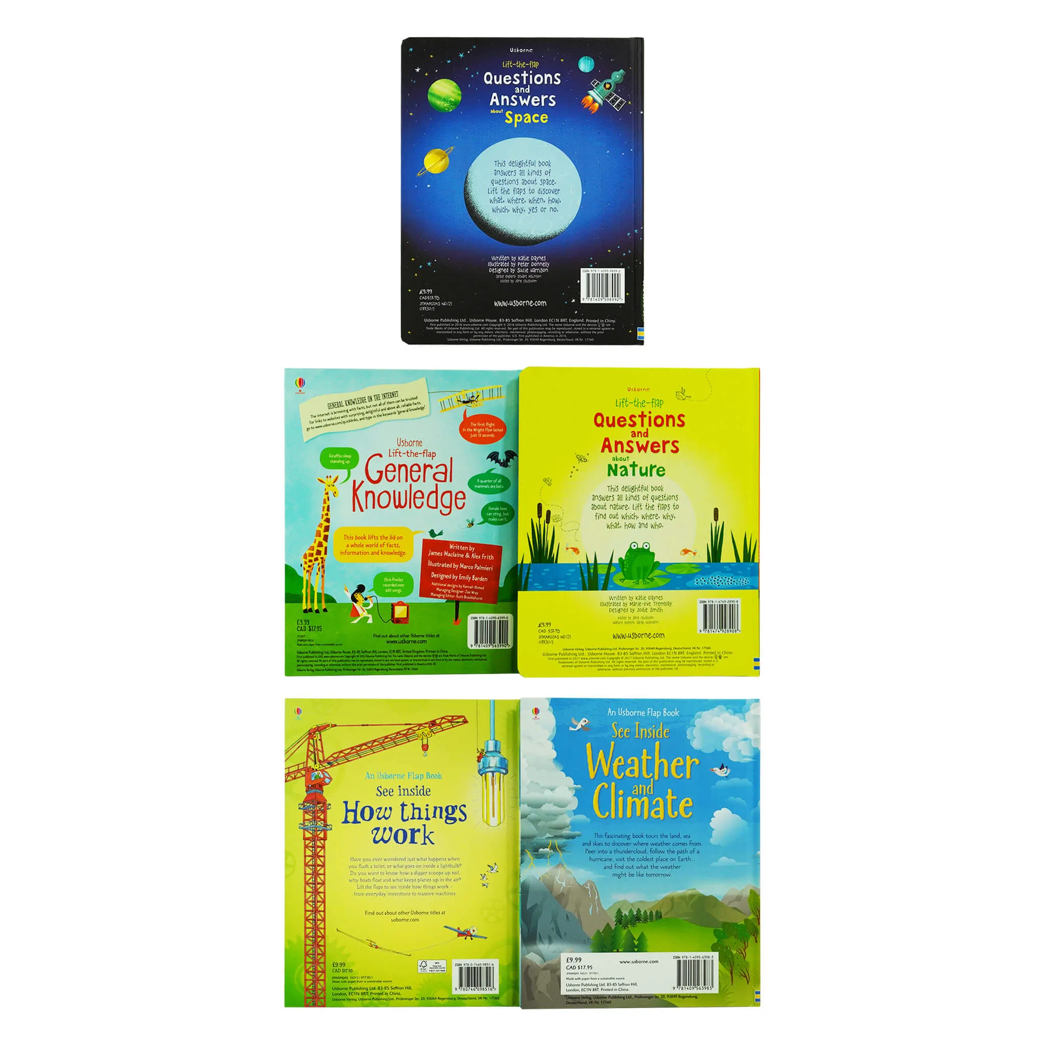 Usborne Lift-the-Flap Collection 5 Books Set - Ages 3  - Board Book