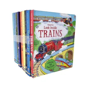 Usborne Look Inside 10 Books Children's Collection Set - Ages 0-5 - Board Book