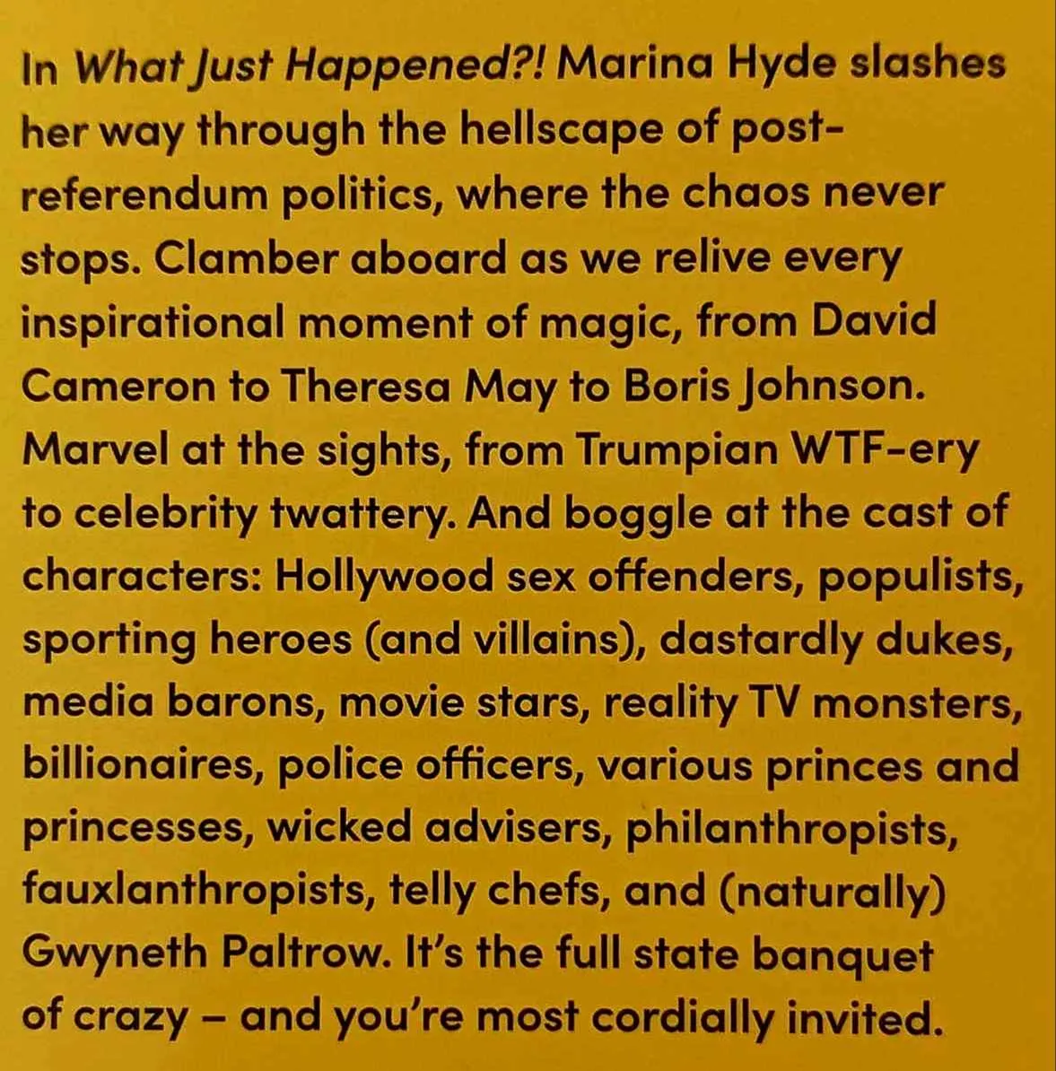 WHAT JUST HAPPENED?! - Marina Hyde